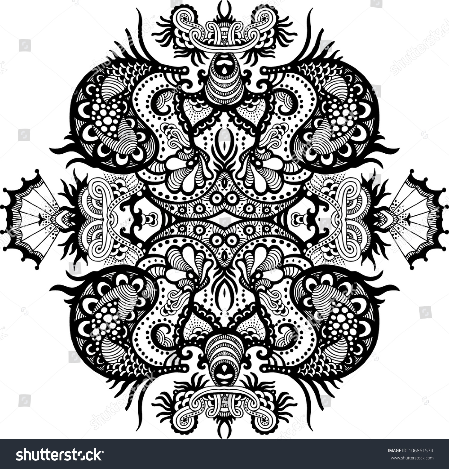 Psychedelic Design Element Stock Vector (Royalty Free) 106861574