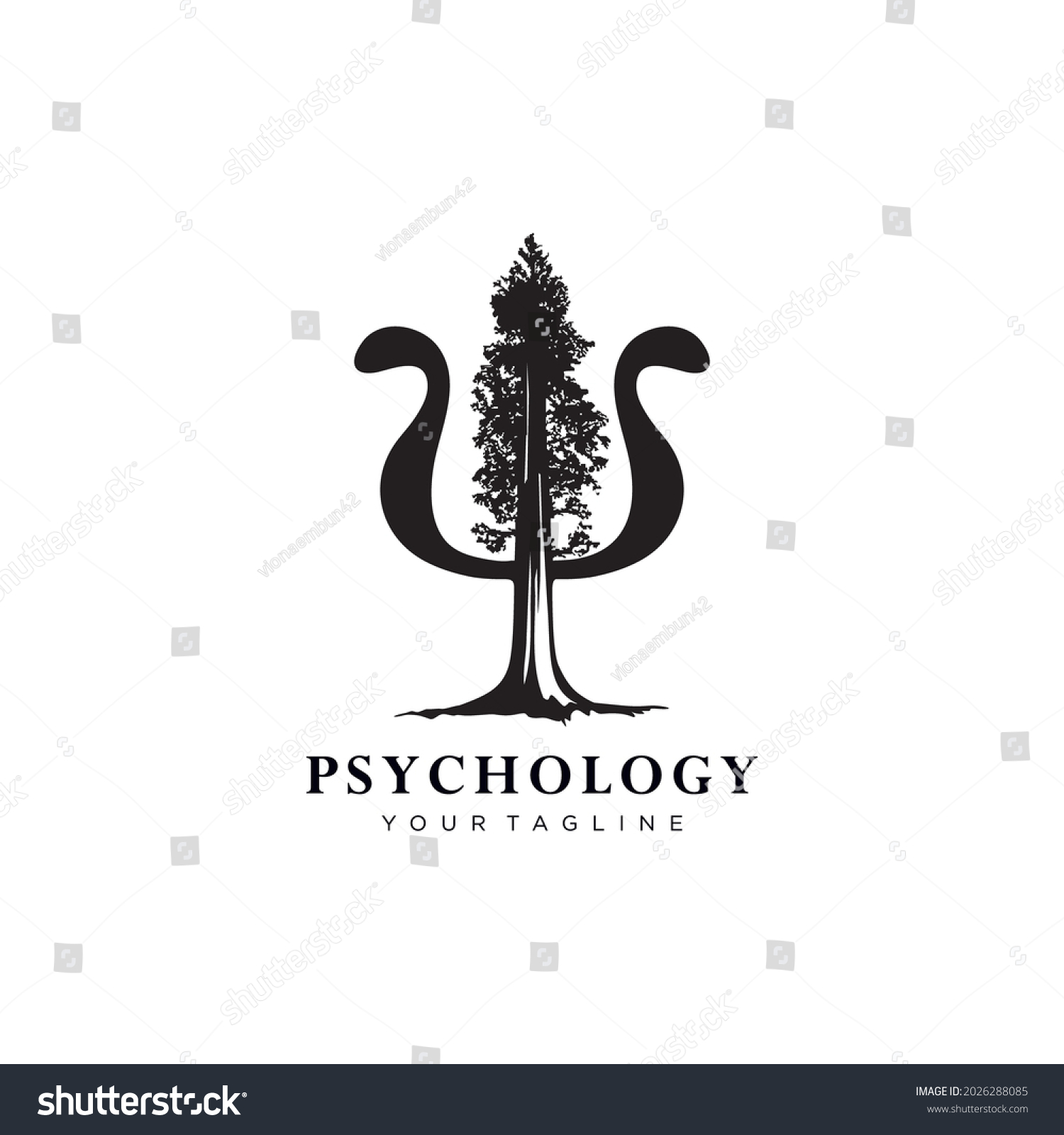 Psychology Tree Logos Psychology Tree Icon Stock Vector Royalty Free