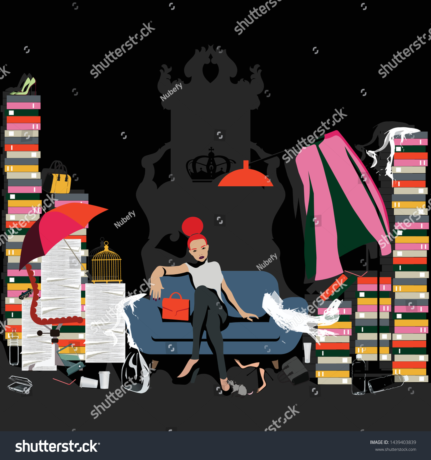 Psychopathology Mental Health Disorder Hoarding Disorder Stock Vector Royalty Free 1439403839