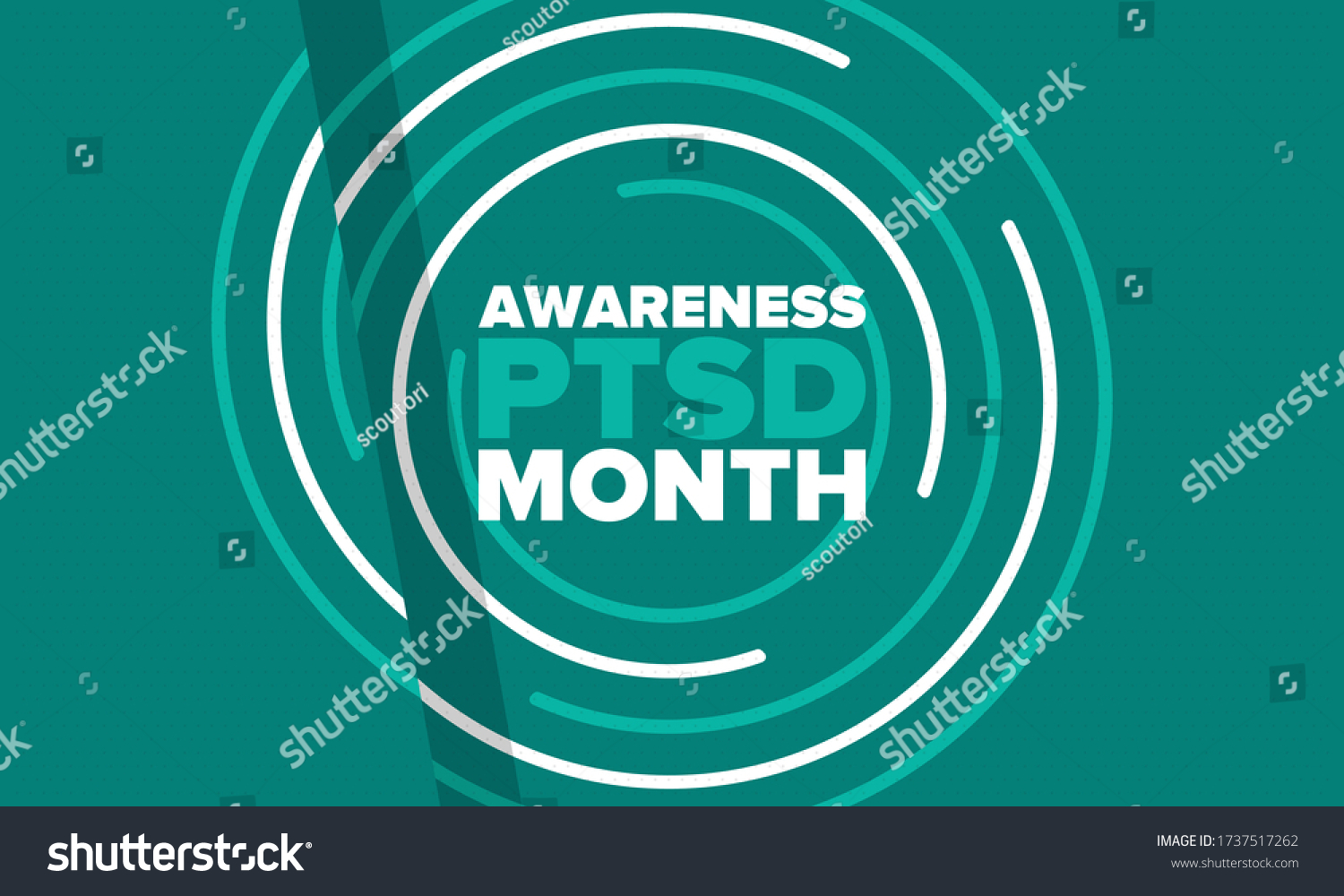 Ptsd Awareness Month June Post Traumatic Stock Vector (Royalty Free