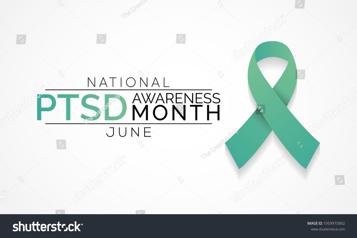 Ptsd Awareness Month Observed Every Year Stock Vector Royalty Free 1959975892 Shutterstock