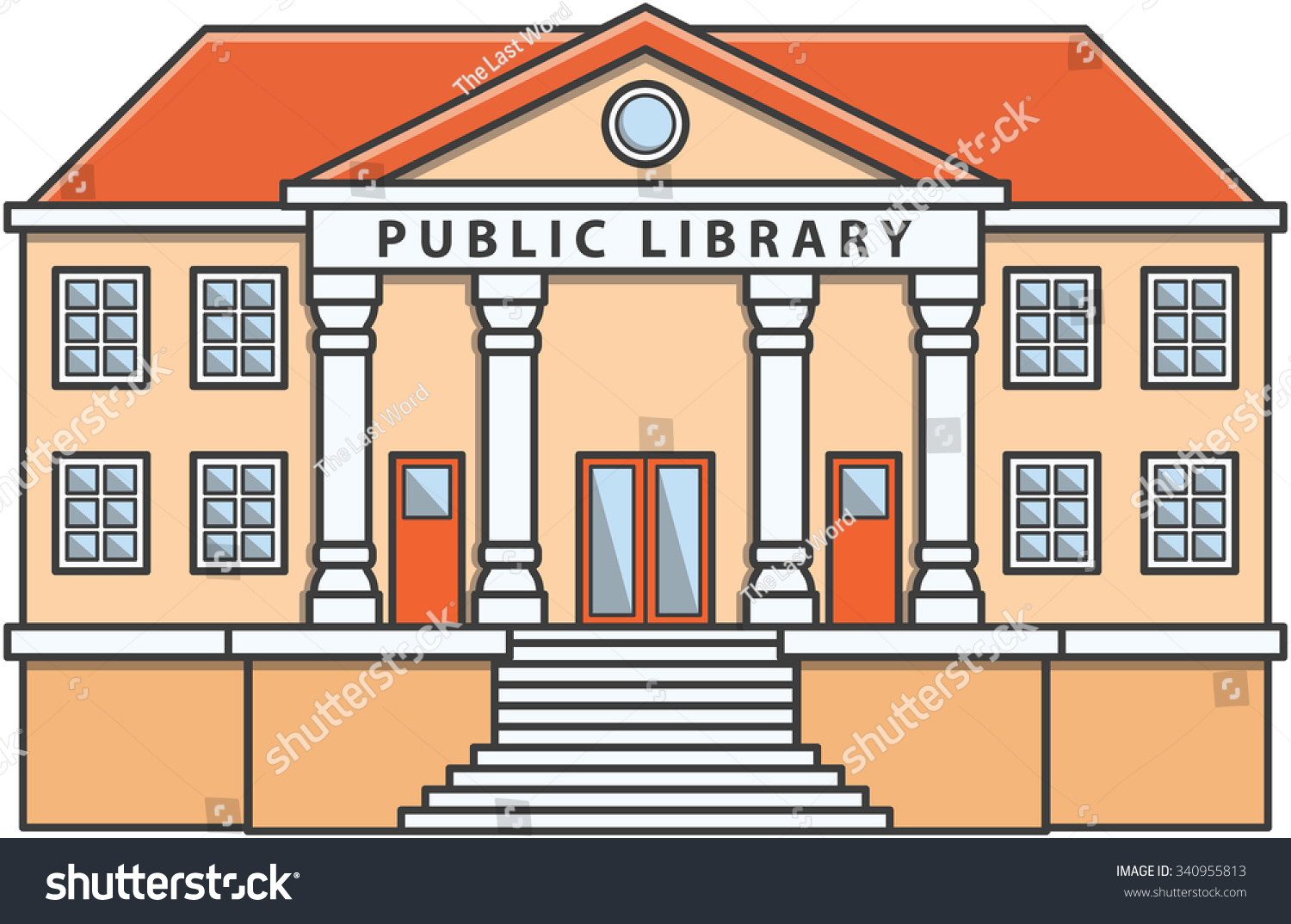 Download Public Library Doodle Illustration Cartoon Stock Vector 340955813 - Shutterstock