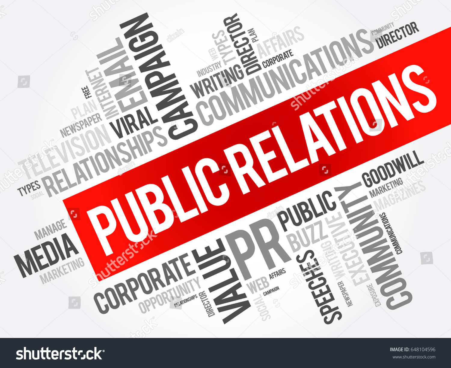 Public Relations Word Cloud Collage Business Stock Vector (Royalty Free ...