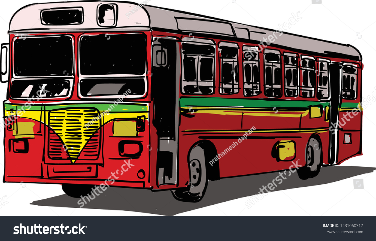 Public Transport Vehicle Vector Editable Stock Vector (Royalty Free ...