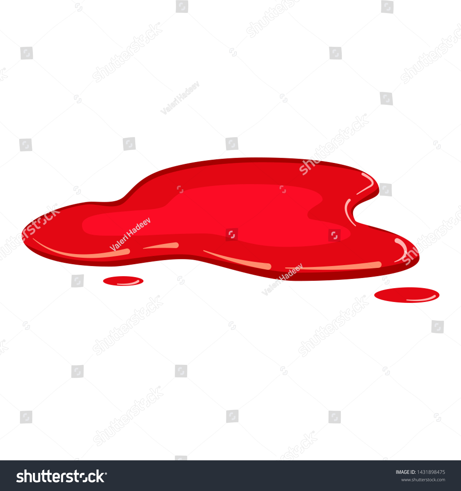 Puddle Blood Liquid Vector Cartoon Style Stock Vector (Royalty Free ...