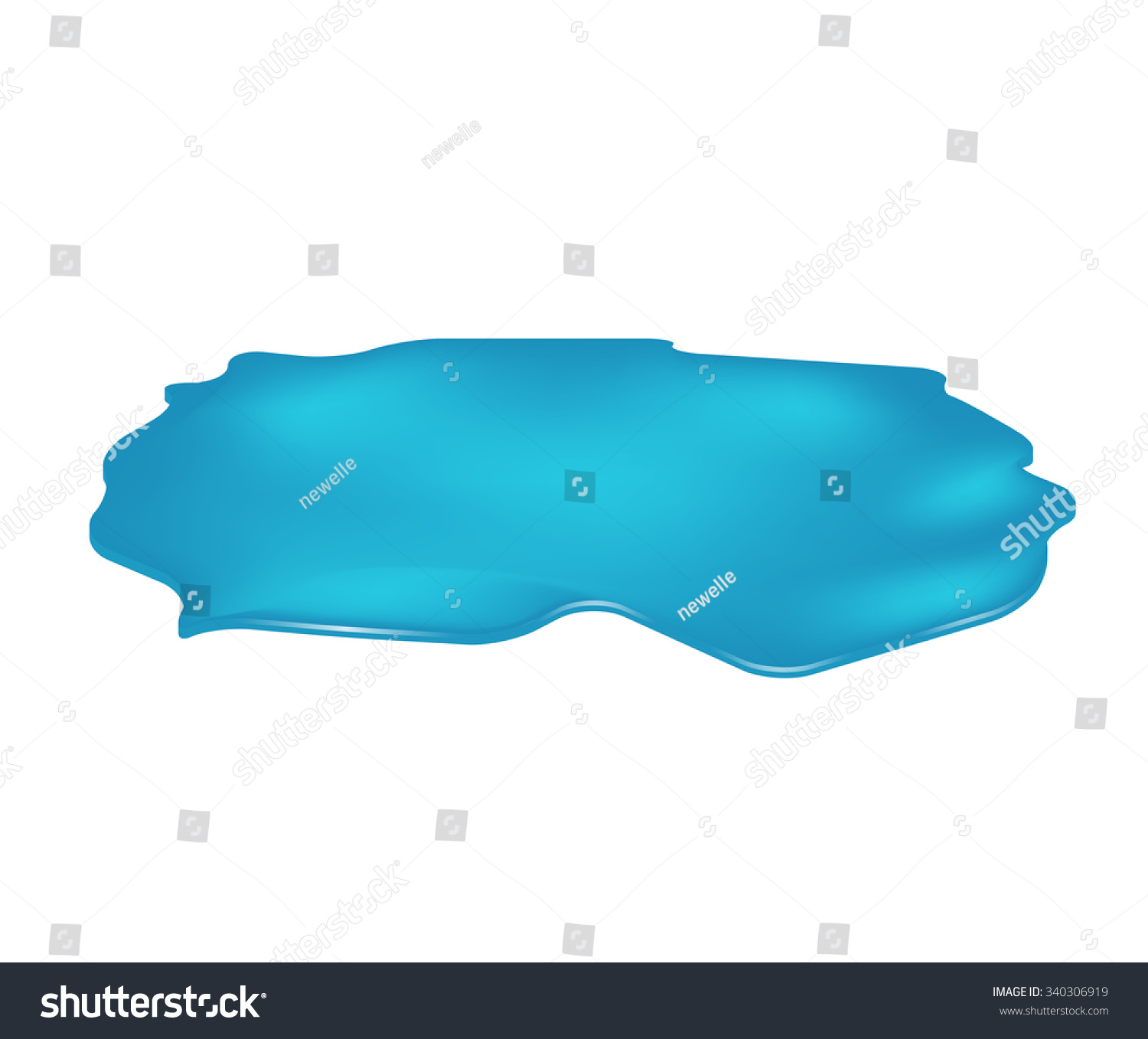 Puddle Water Spill Clipart Blue Stain Stock Vector 340306919 - Shutterstock