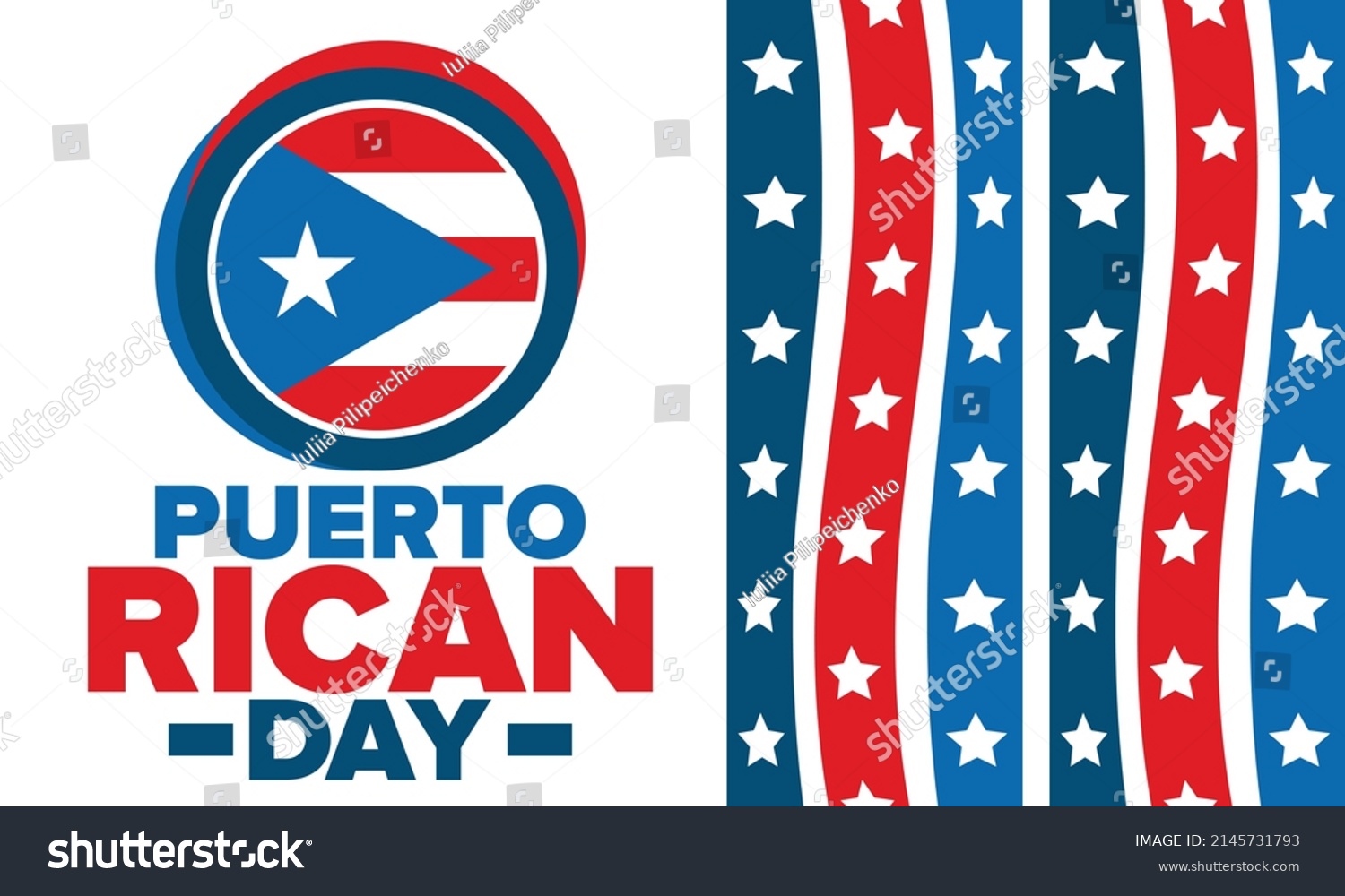 Puerto Rican Day National Happy Holiday Stock Vector (royalty Free 