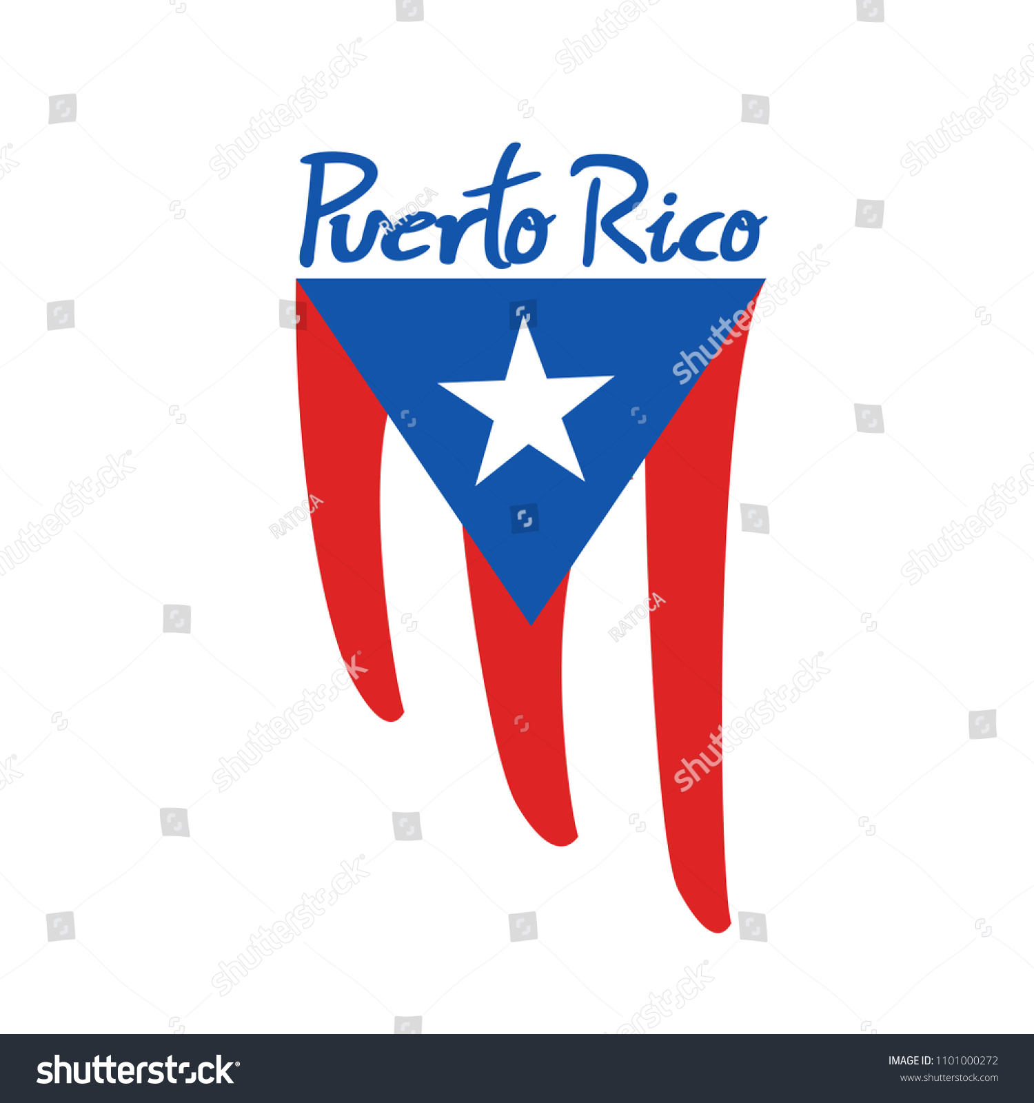 Puerto Rico Flag Symbol Stock Vector (Royalty Free) 1101000272 ...