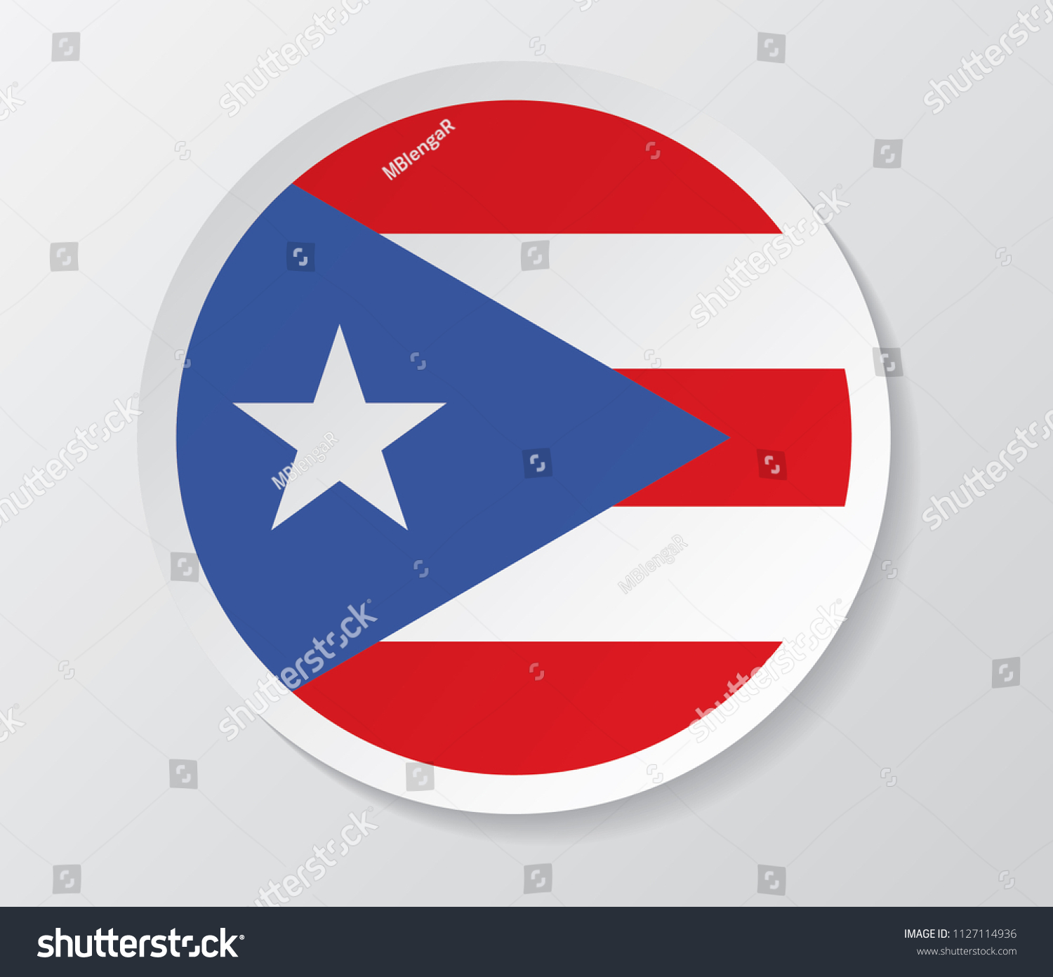 Puerto Rico Flag Vector Circle Round Stock Vector (Royalty Free ...