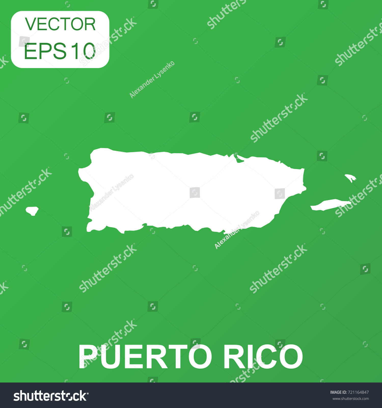 Puerto Rico Map Icon Stock Vector (Royalty Free) 721164847 | Shutterstock