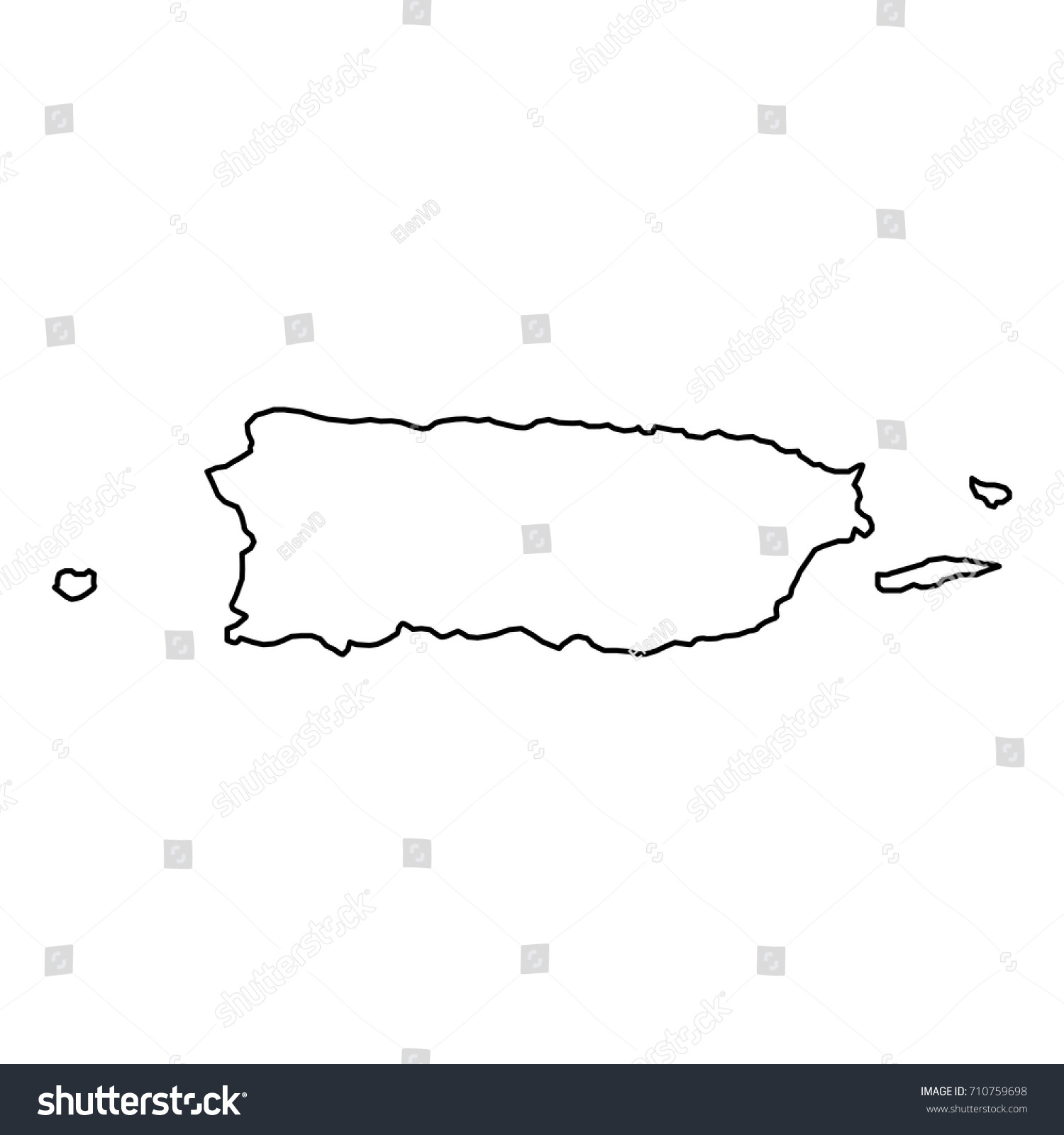 2,002 Puerto rico outline Images, Stock Photos & Vectors | Shutterstock