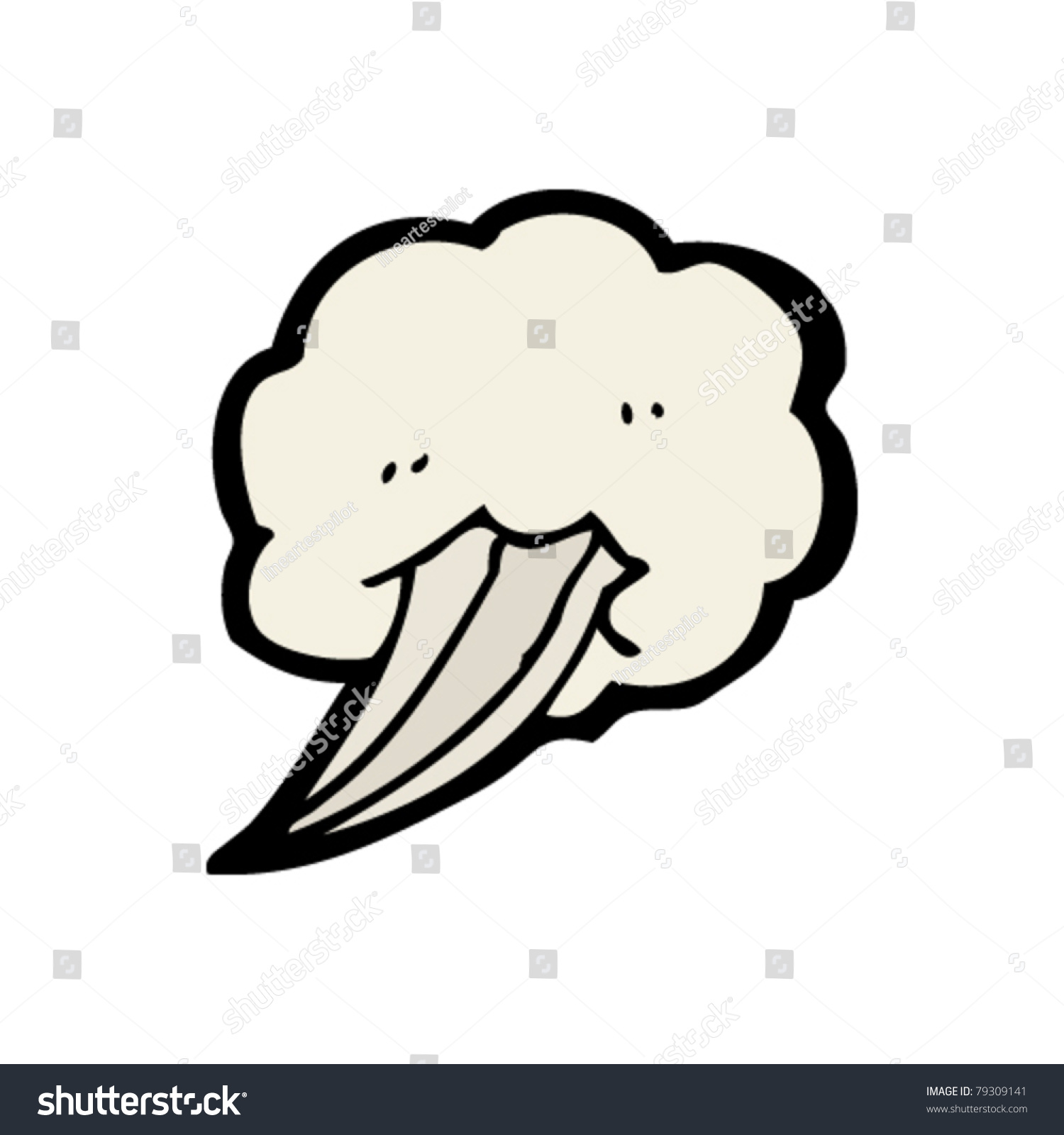 Puff Of Smoke Cartoon Stock Vector Illustration 79309141 : Shutterstock