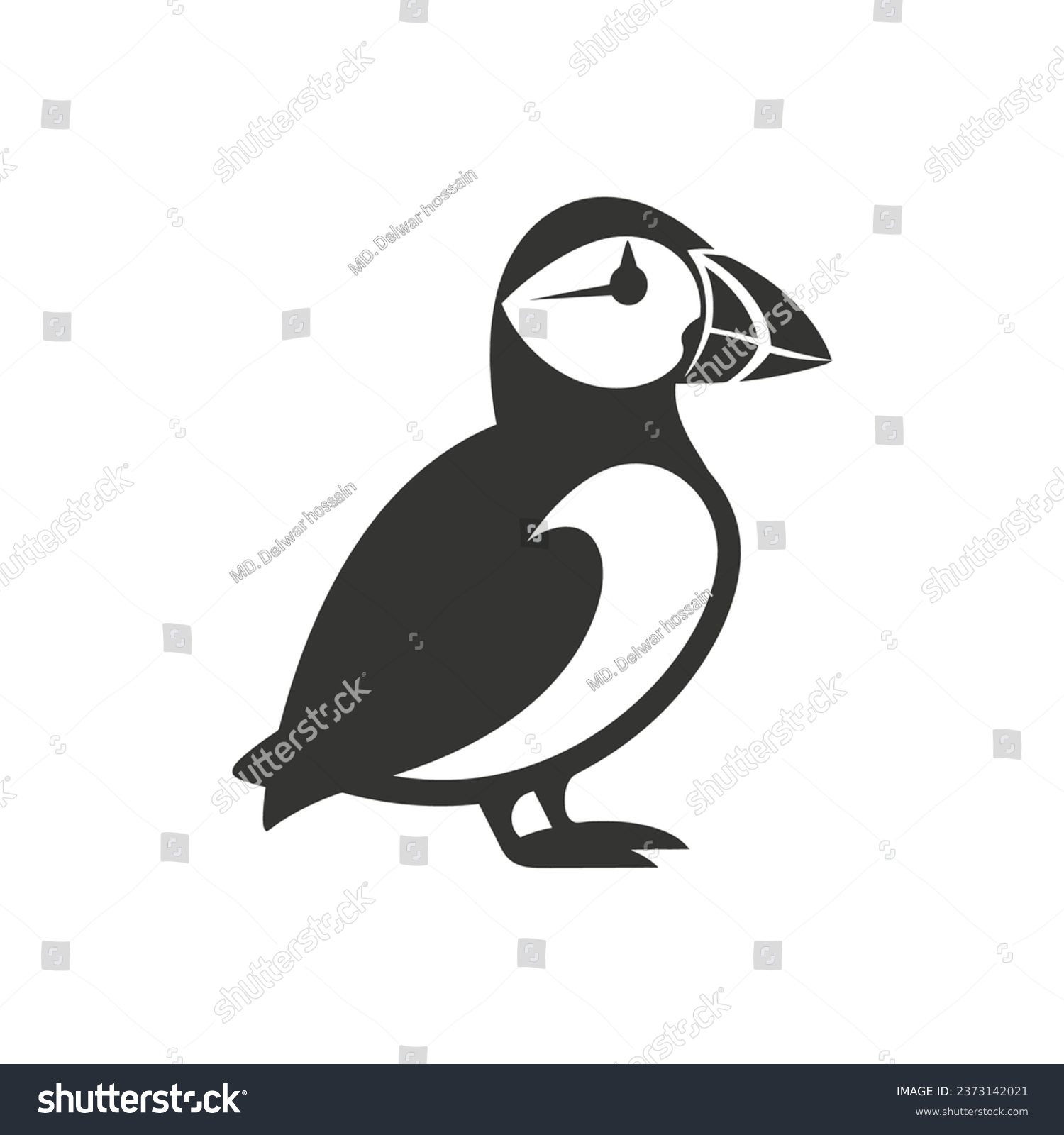 SVG of Puffin bird Icon on White Background - Simple Vector Illustration svg