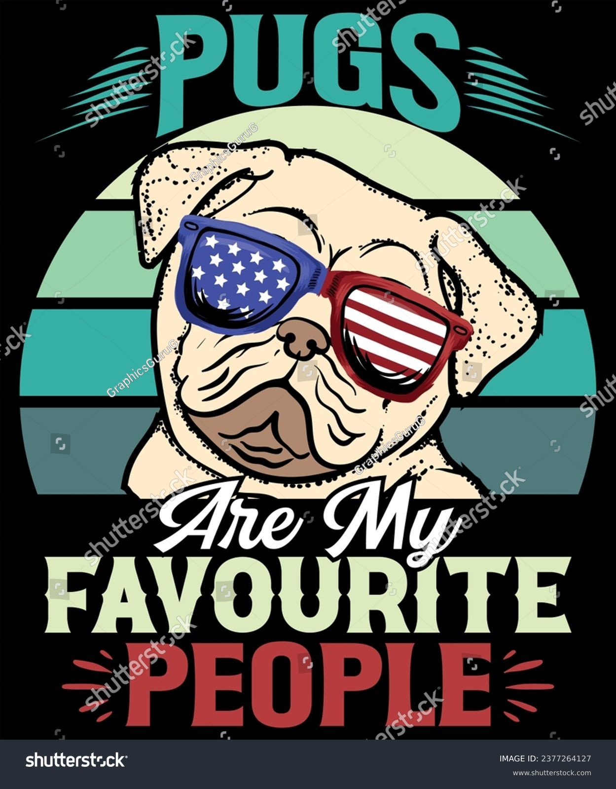 SVG of PUGS ARE MY FAVOURITE PEOPLE, Dog PUGS tshirt design, best dog tshirt print ready vector art design, svg