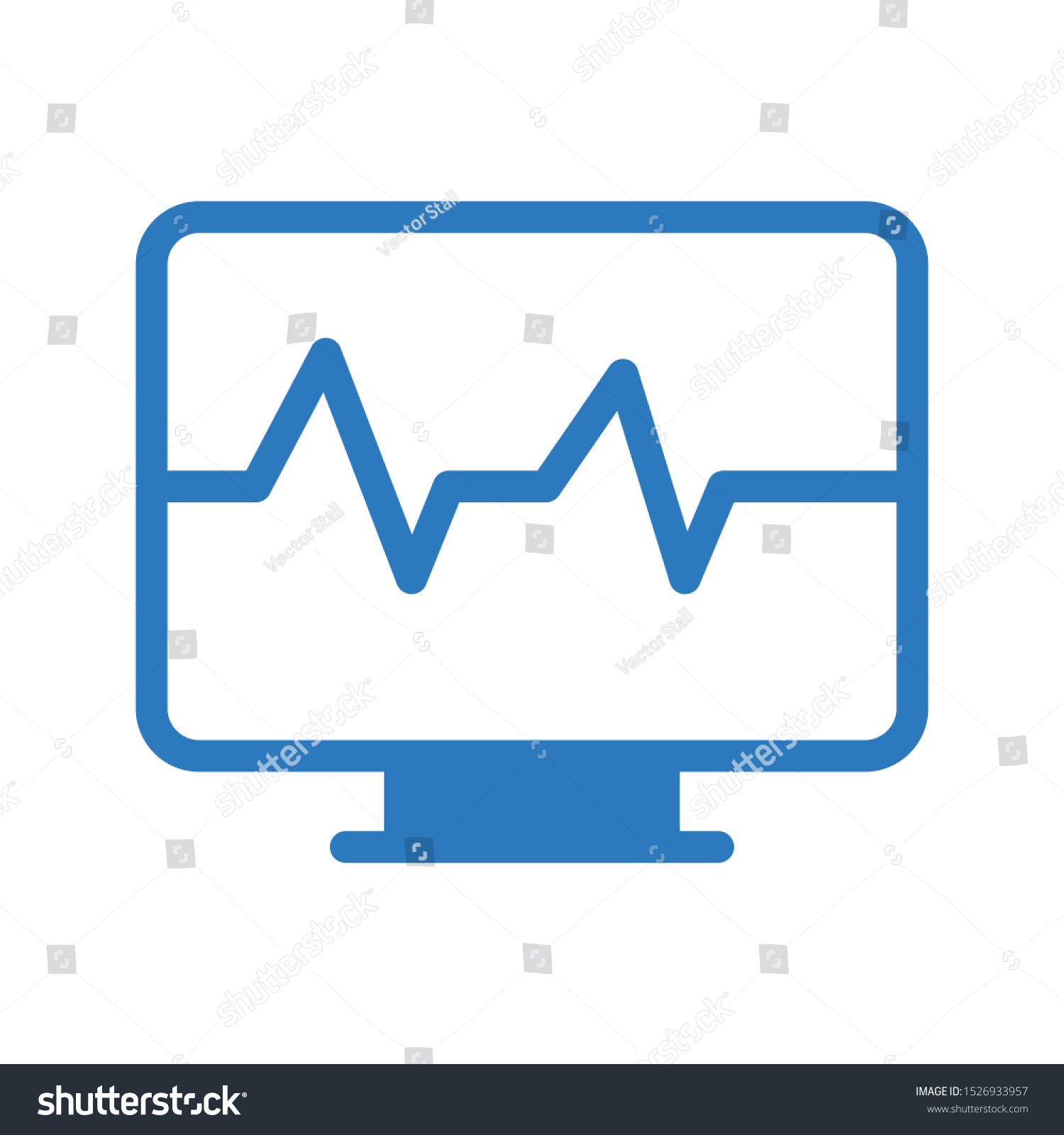 Pulses Screen Glyph Colour Vector Icon Stock Vector (Royalty Free ...