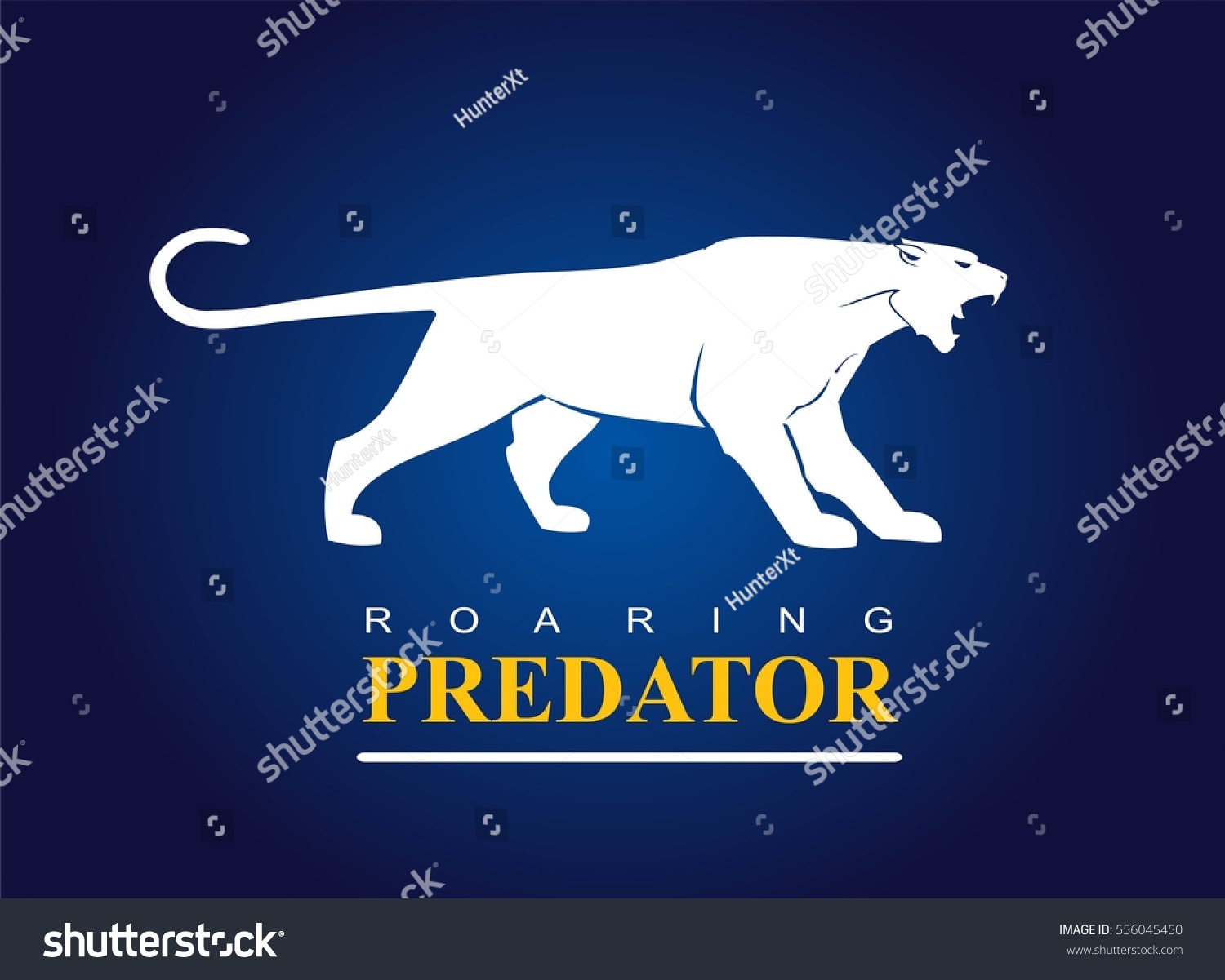 Puma Jaguar Panther Roaring Predator Stock Vector (Royalty Free) 556045450