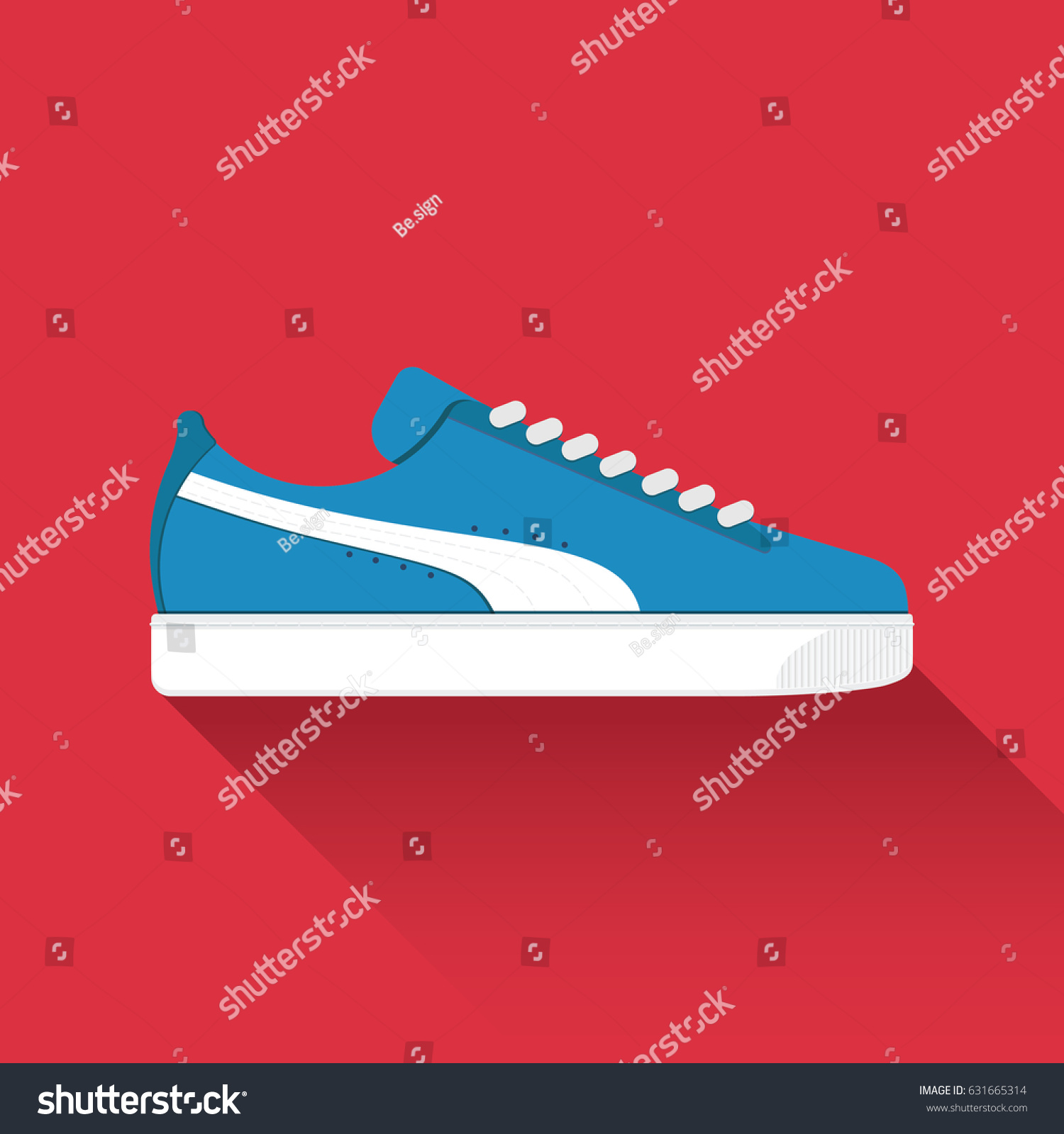 Puma Suede Vector Drawn Sport Shoes Stock Vector (Royalty Free) 631665314