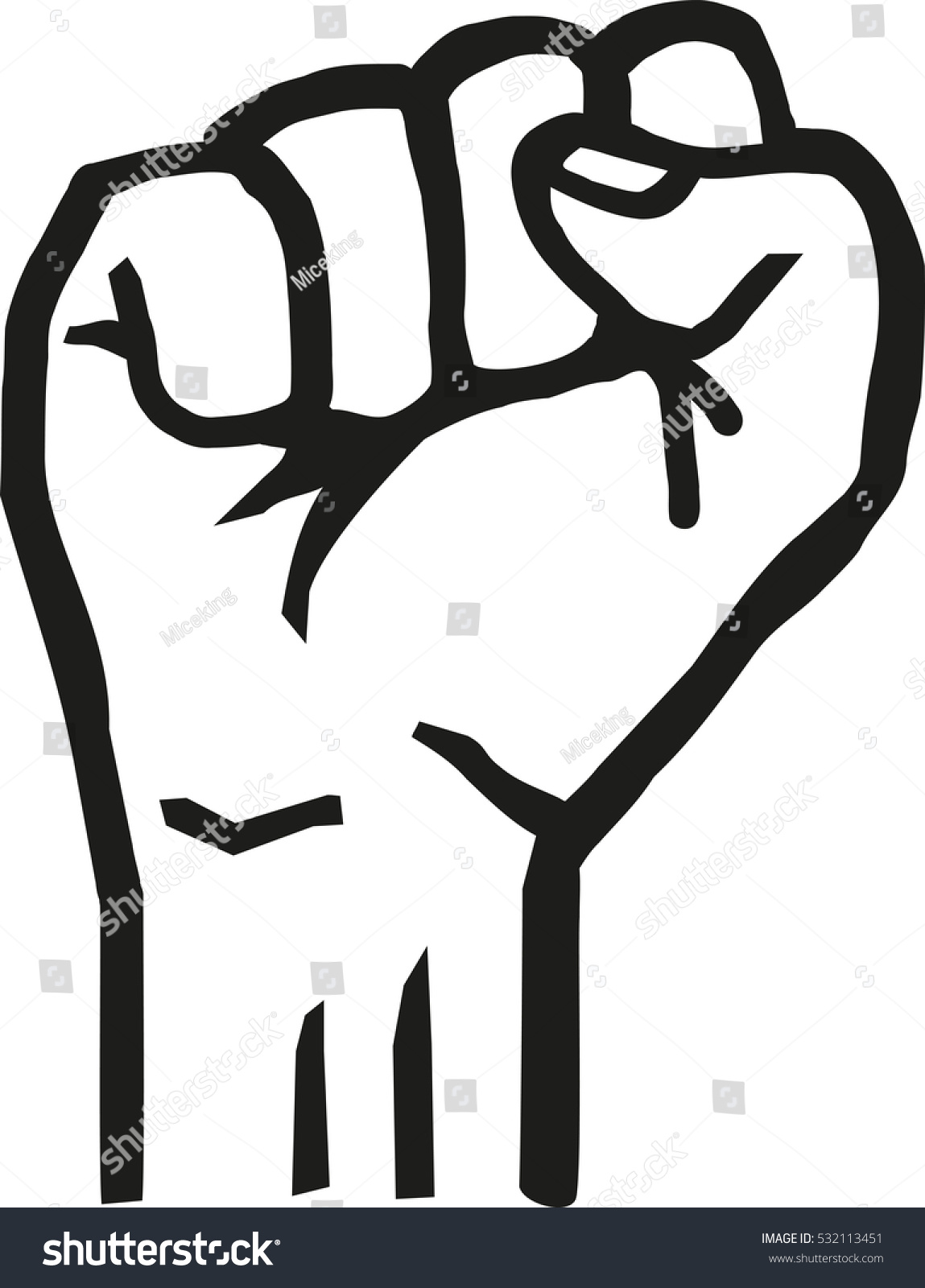 Pumping Fist Stock Vector (Royalty Free) 532113451 | Shutterstock