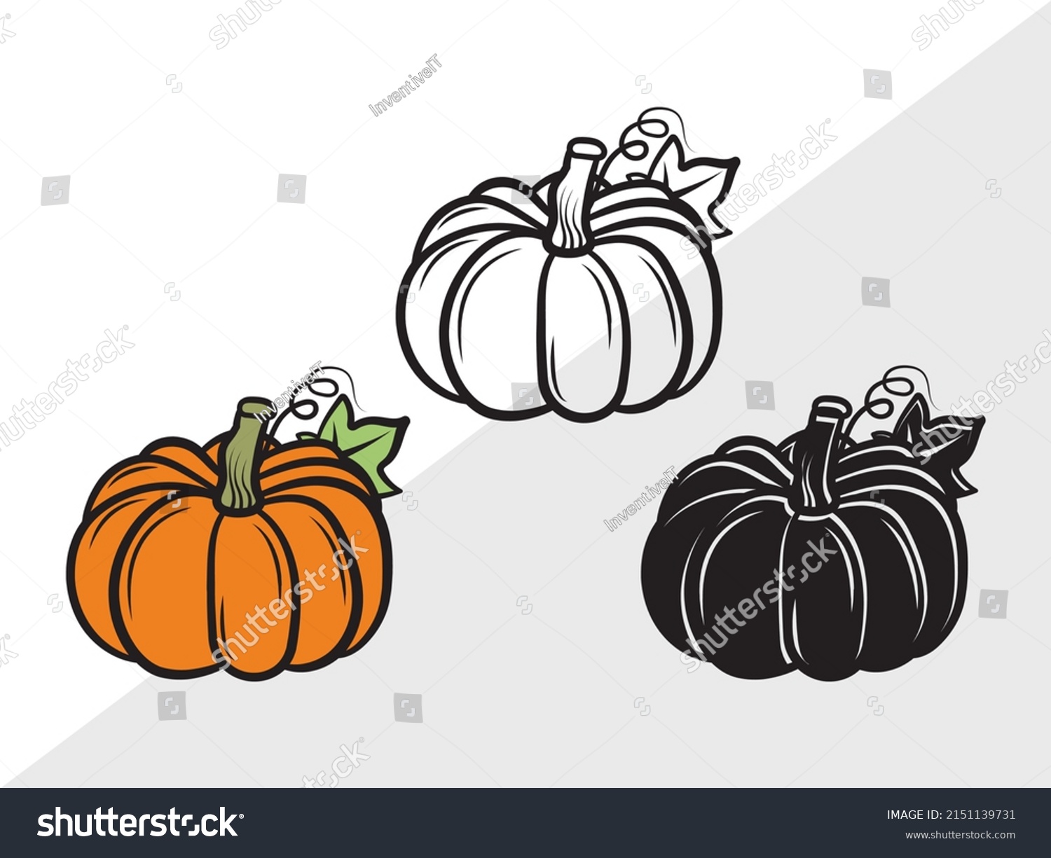 Pumpkin Clipart Printable Vector Illustration Stock Vector (Royalty ...