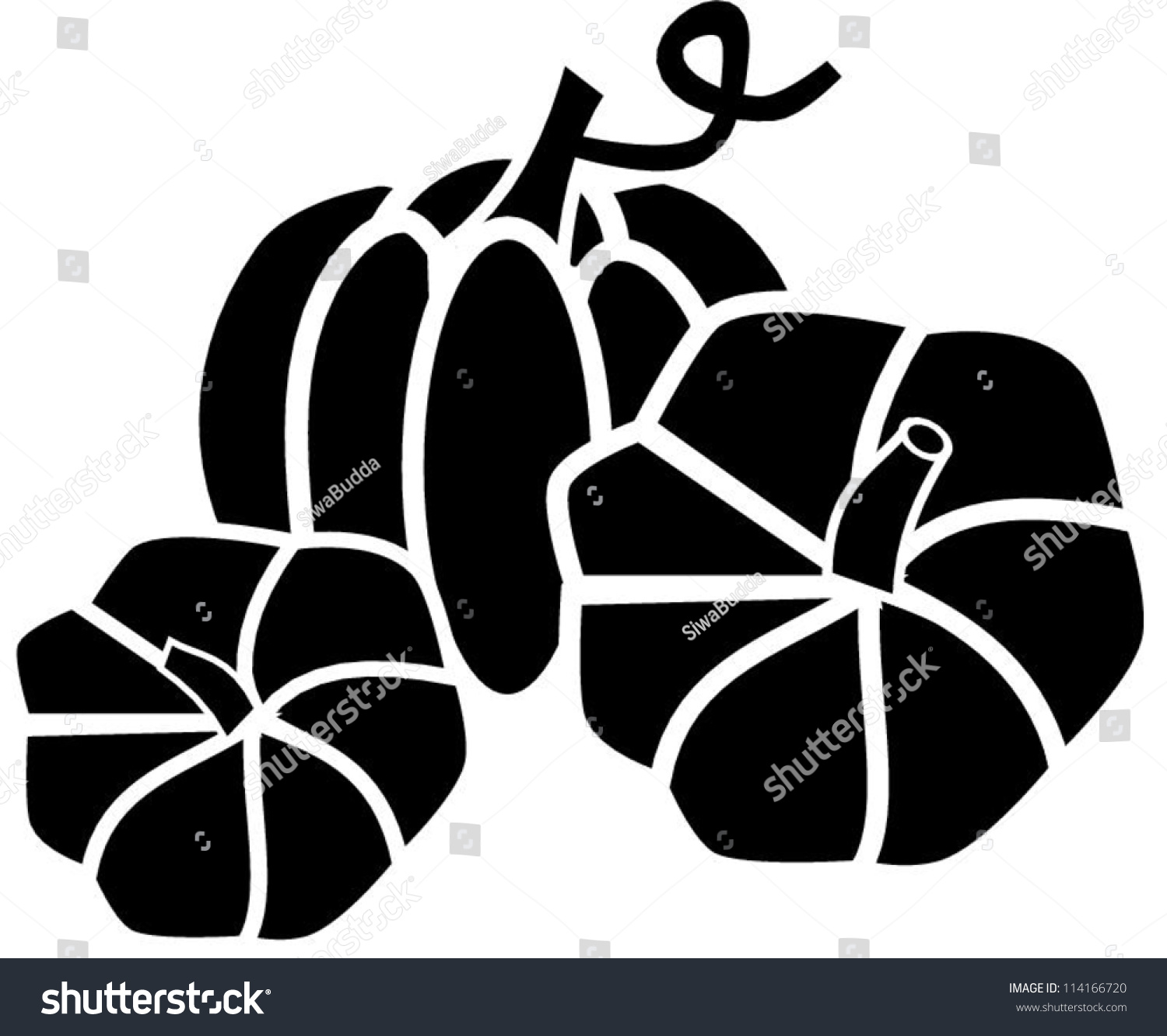 Pumpkin Silhouette Stock Vector (Royalty Free) 114166720 | Shutterstock