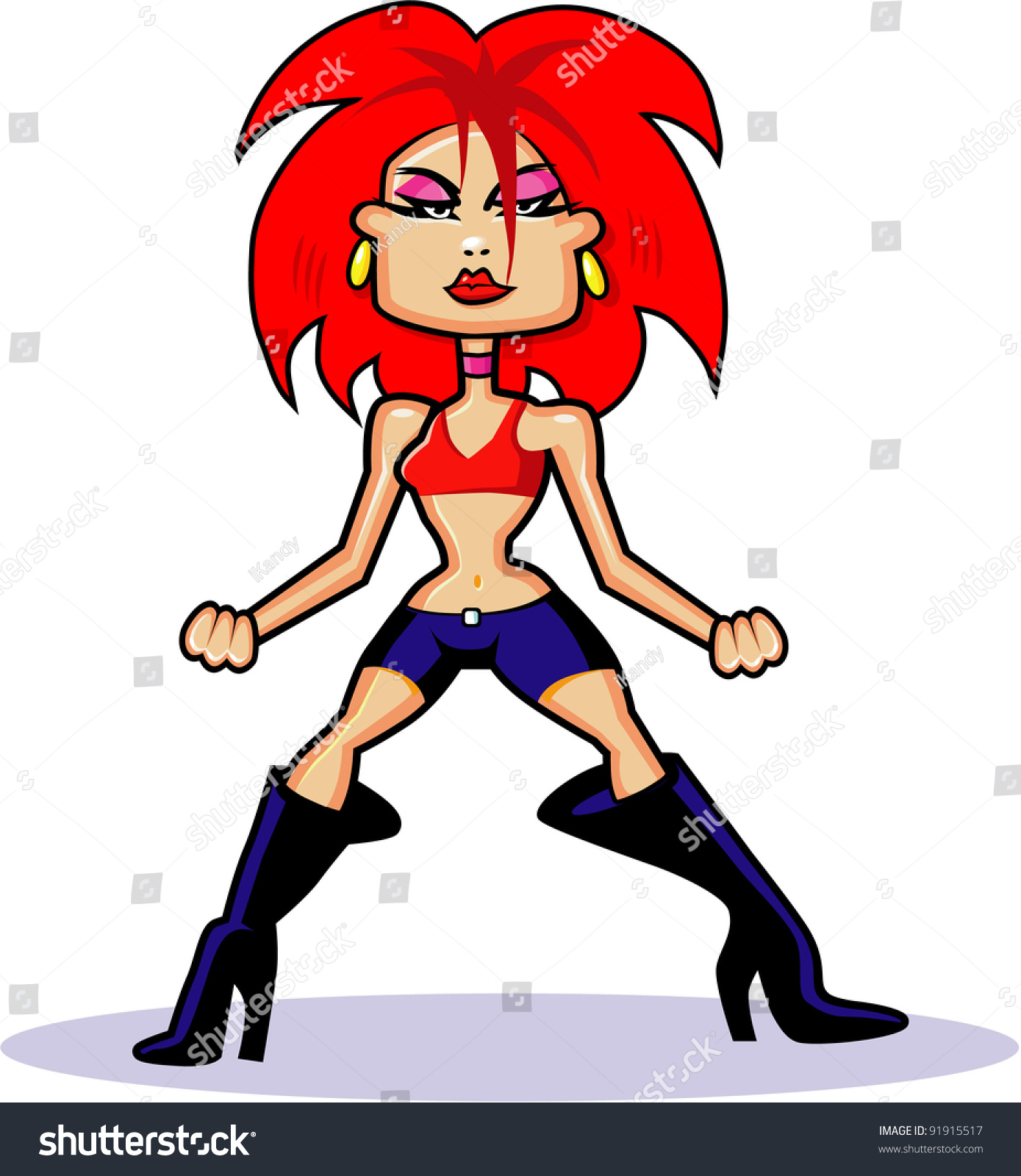 Punk Girl Cartoon Stock Vector Royalty Free 91915517 Free Hot Nude Porn Pic Gallery