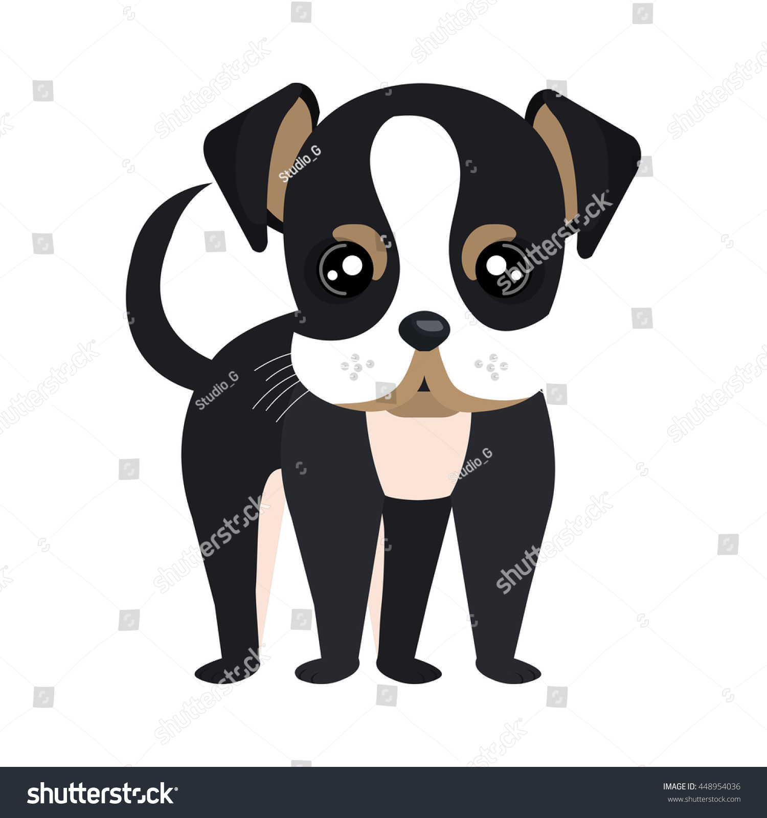 Puppy Dog Face Cartoon Vector Illustration Stock Vector (Royalty Free ...