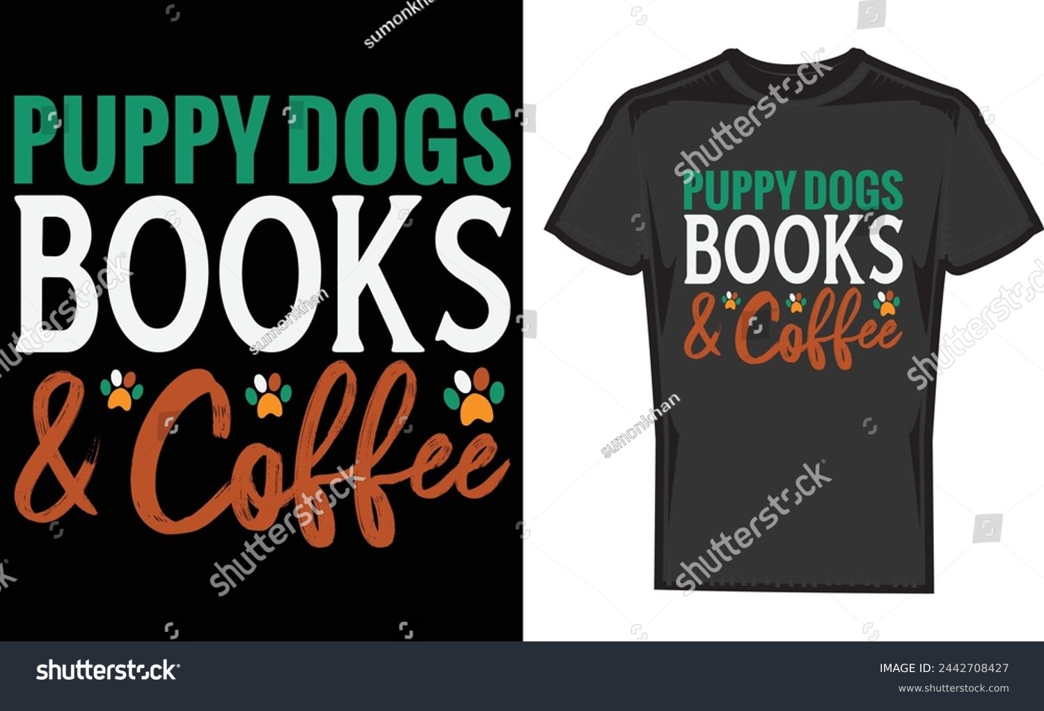 SVG of Puppy Dogs Books , Coffee,puppy ,illustration,Print T-Shirt,Dog face,Pet Vector  svg