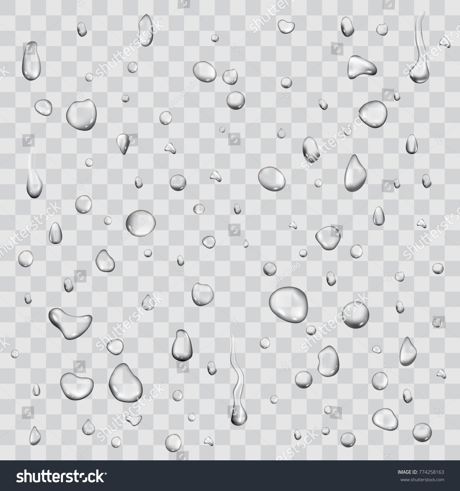 pure clear water drops set realistic stock vector royalty free water drops template