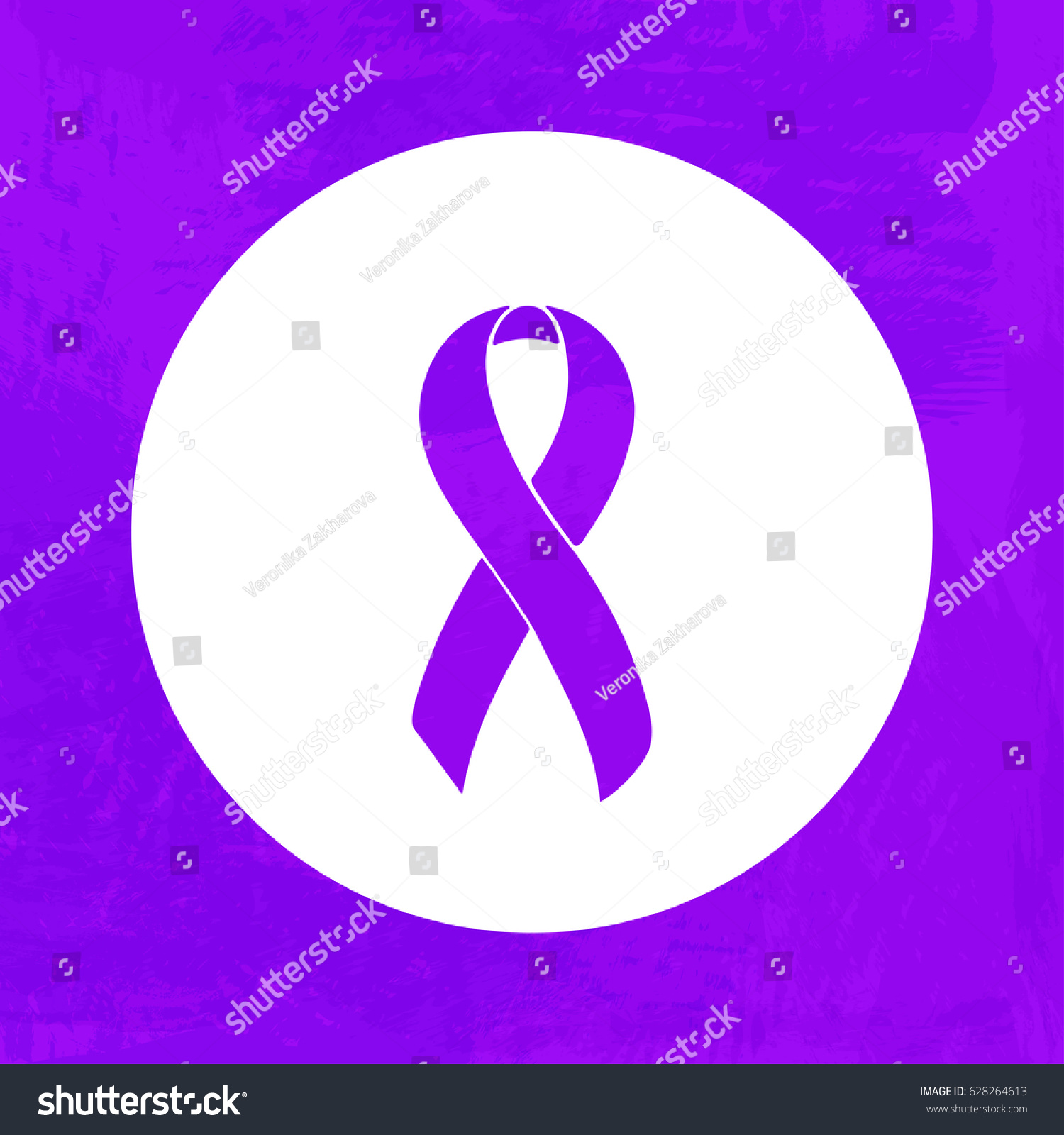 SVG of Purple Awareness Ribbon. ADD, ADHD, Colitis, Epilepsy, Lupus, Mesh, Pancreatitis, Premature Birth Thyroid Cancer Trisomy 9 Sarcoidosis Isolated icon Watercolor painted background svg