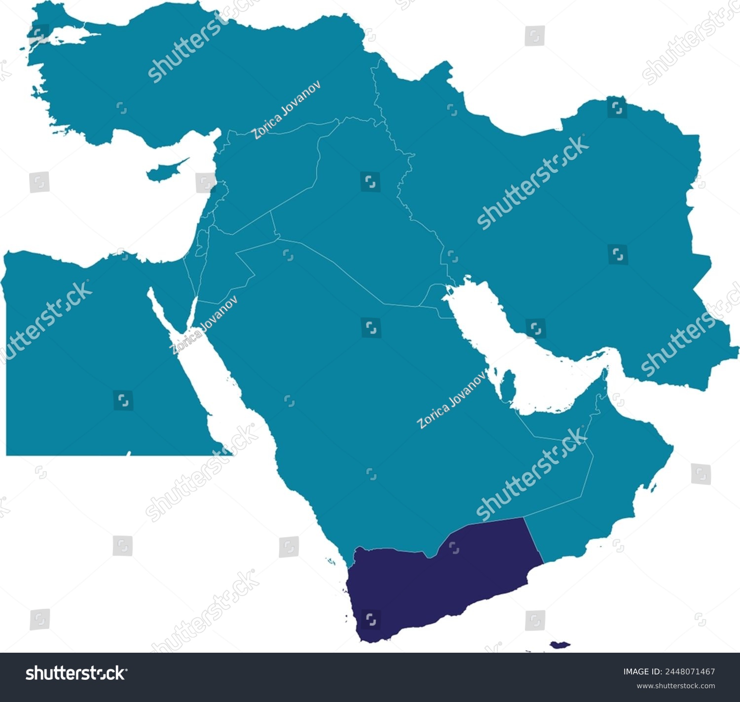 recommend clip art: Purple detailed blank political map of YEMEN with white borders on transparent background using orthographic projection of the marine blue Middle East