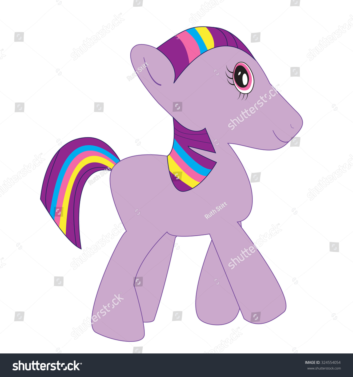 SVG of Purple Pony svg