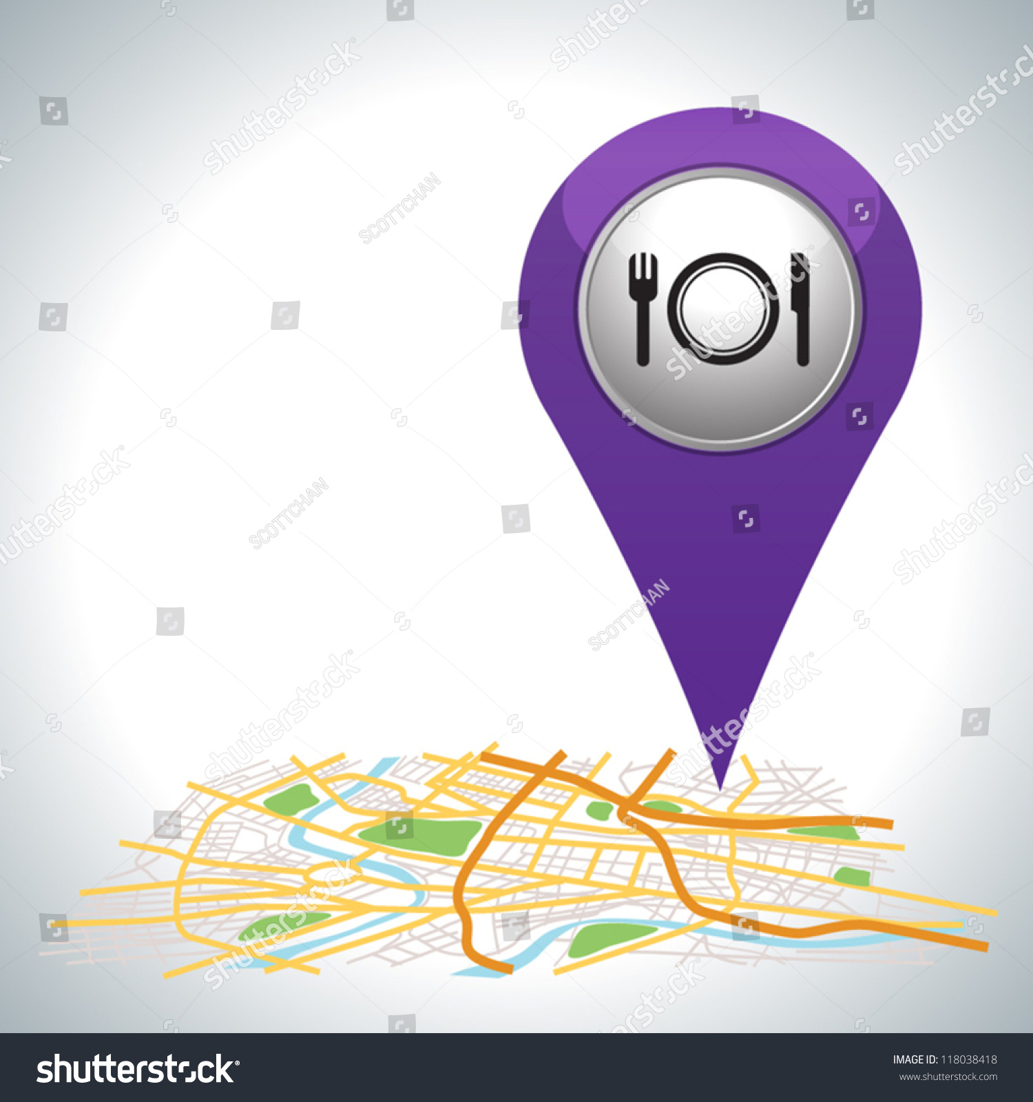 purple restaurant pointer on map location stock vector 118038418 purple restaurant pointer on map location stock vector 118038418