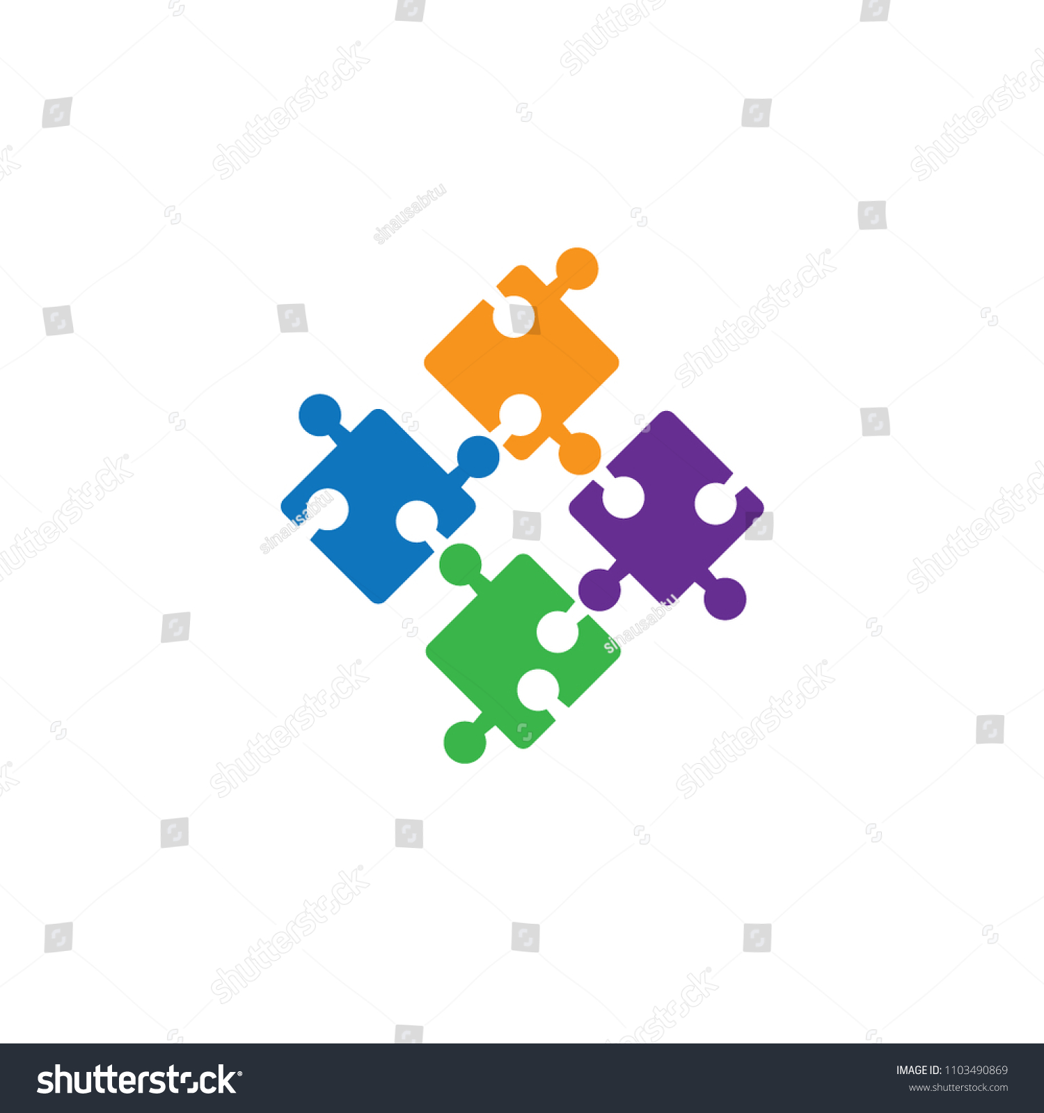 Puzzle Game Logo Icon Vector Template Stock Vector (Royalty Free ...