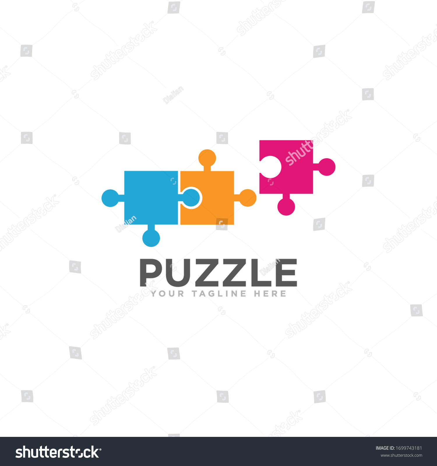 Puzzle Logo Design Vector Template Stock Vector (Royalty Free ...