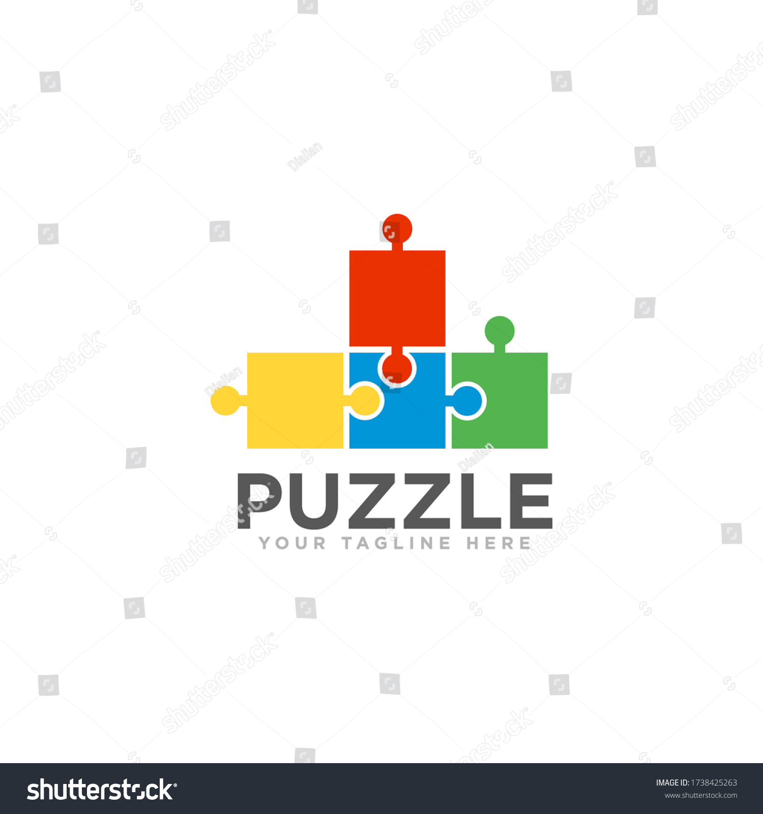 Puzzle Logo Design Vector Template Stock Vector (Royalty Free ...