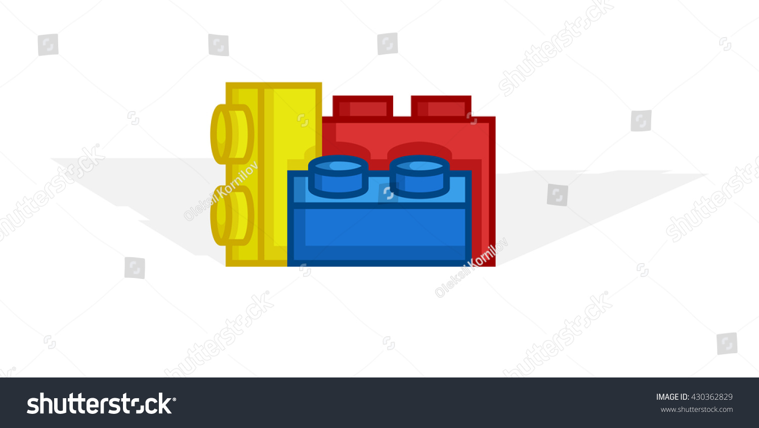 Puzzle Pieces Construction Building Stock Vector (Royalty Free ...