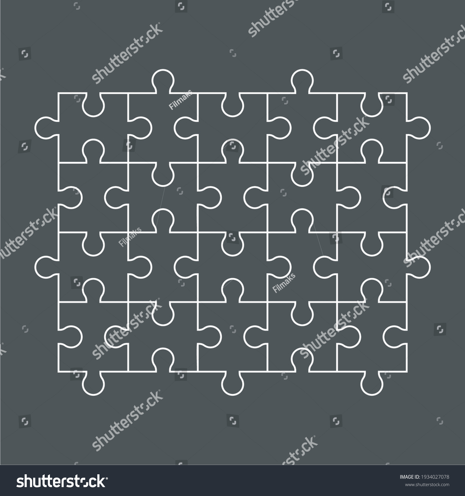SVG of Puzzle simple piece template quality vector illustration cut svg