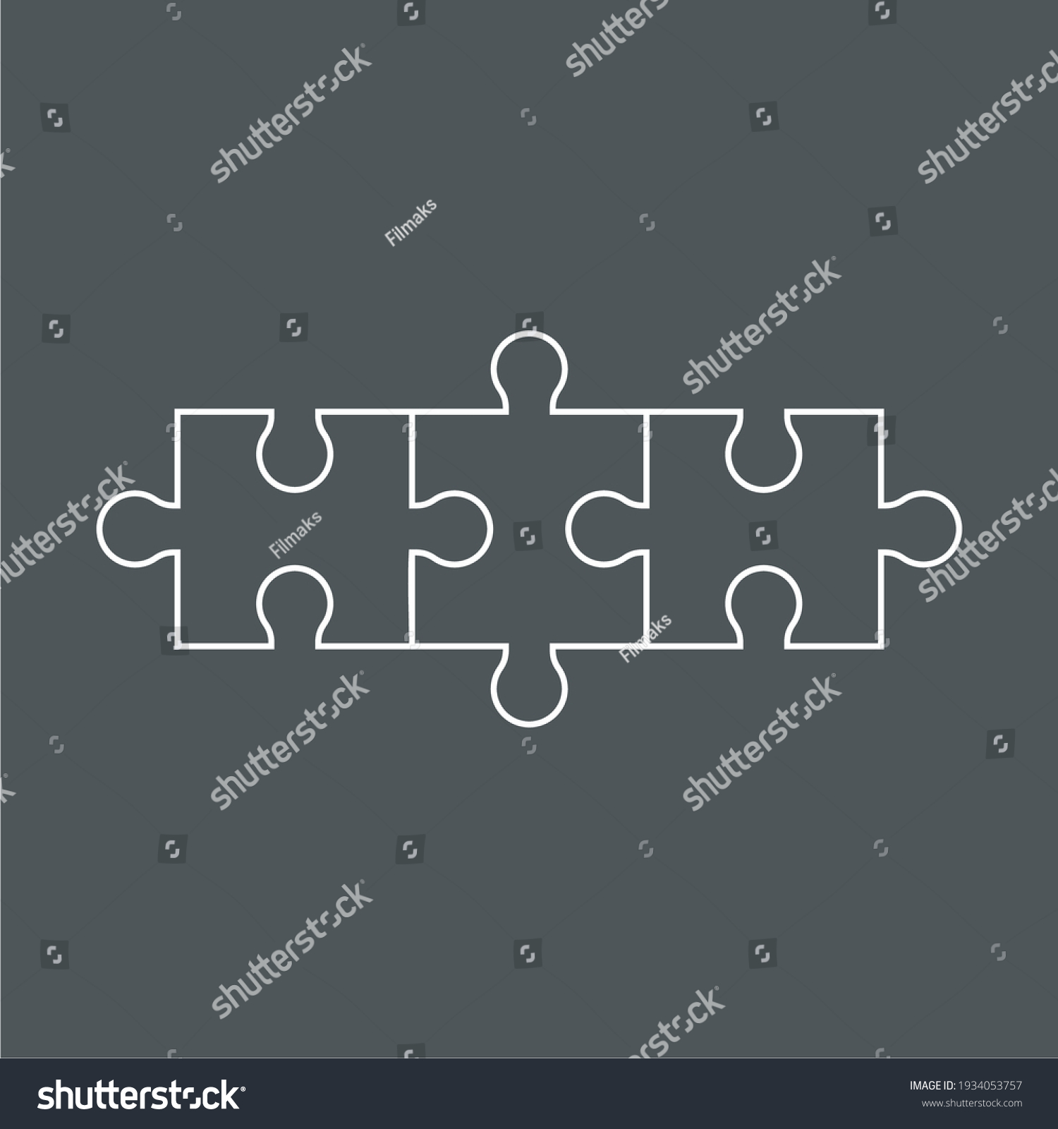 SVG of Puzzle simple piece template quality vector illustration cut svg