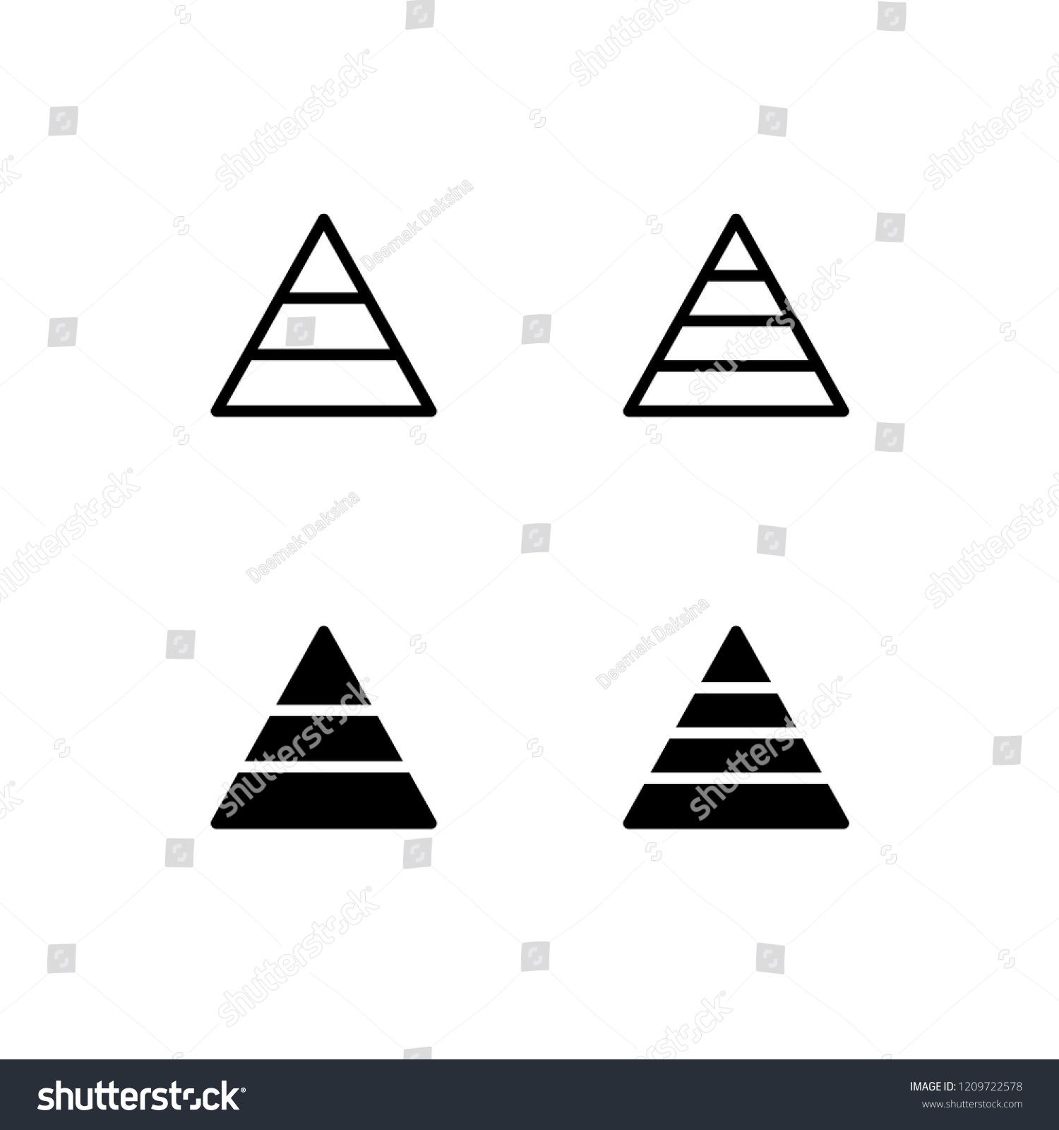 Pyramid Chart Icon Logo Vector Symbol Stock Vector (Royalty Free ...