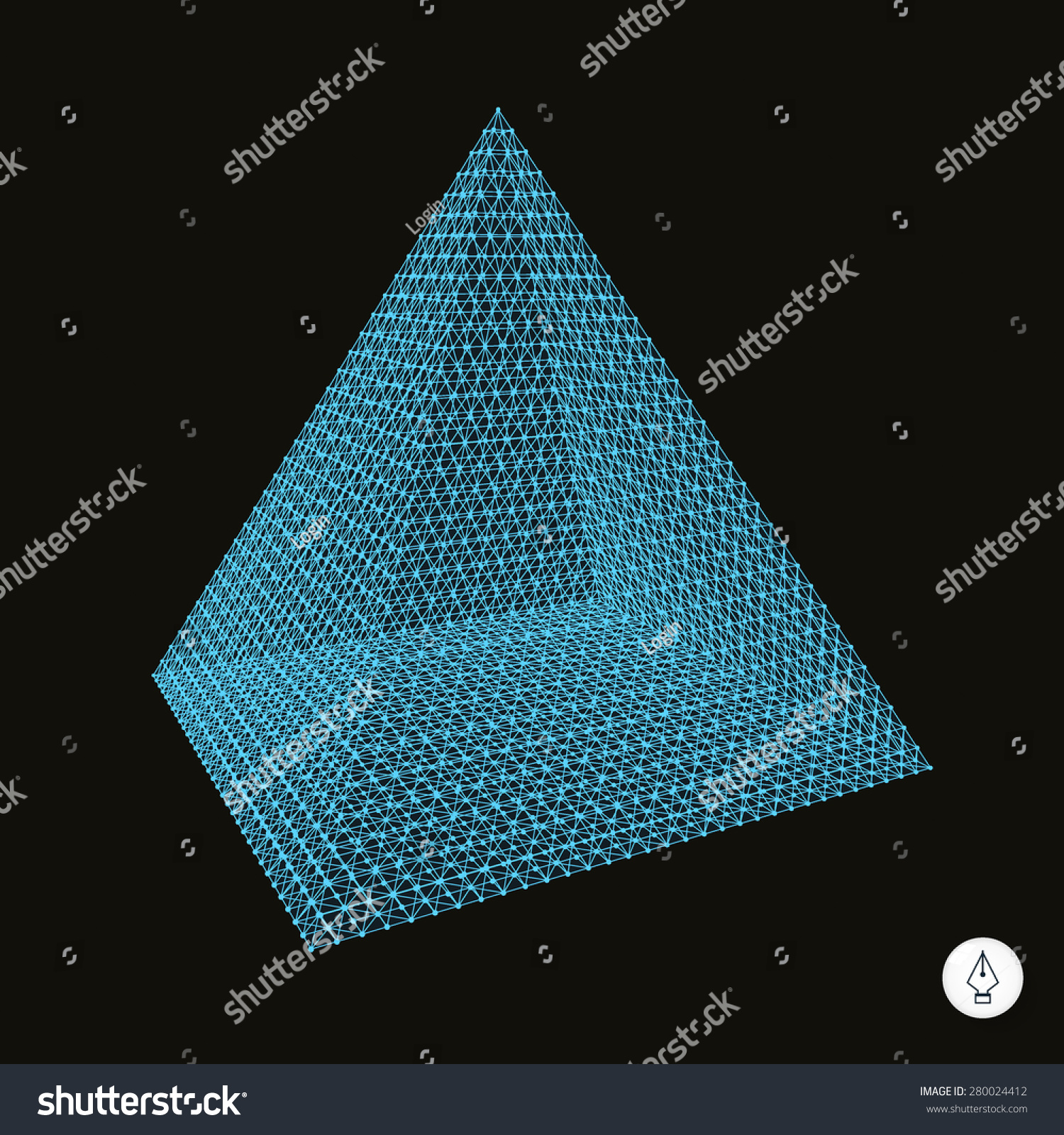 Pyramid 3d Vector Illustration Can Be Stock Vector 280024412 - Shutterstock