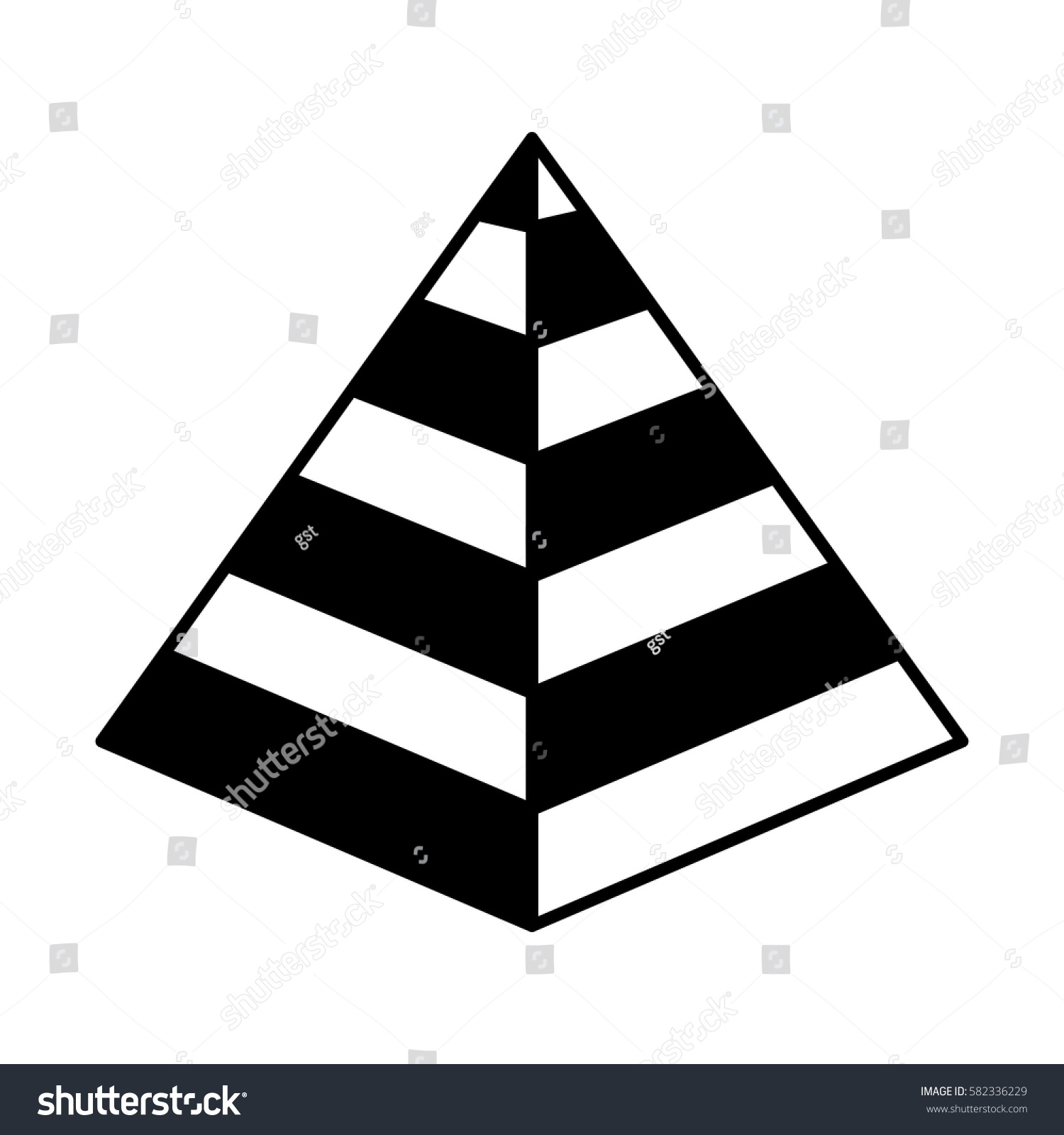 Pyramid Emblem Infographic Icon Stock Vector (Royalty Free) 582336229 ...