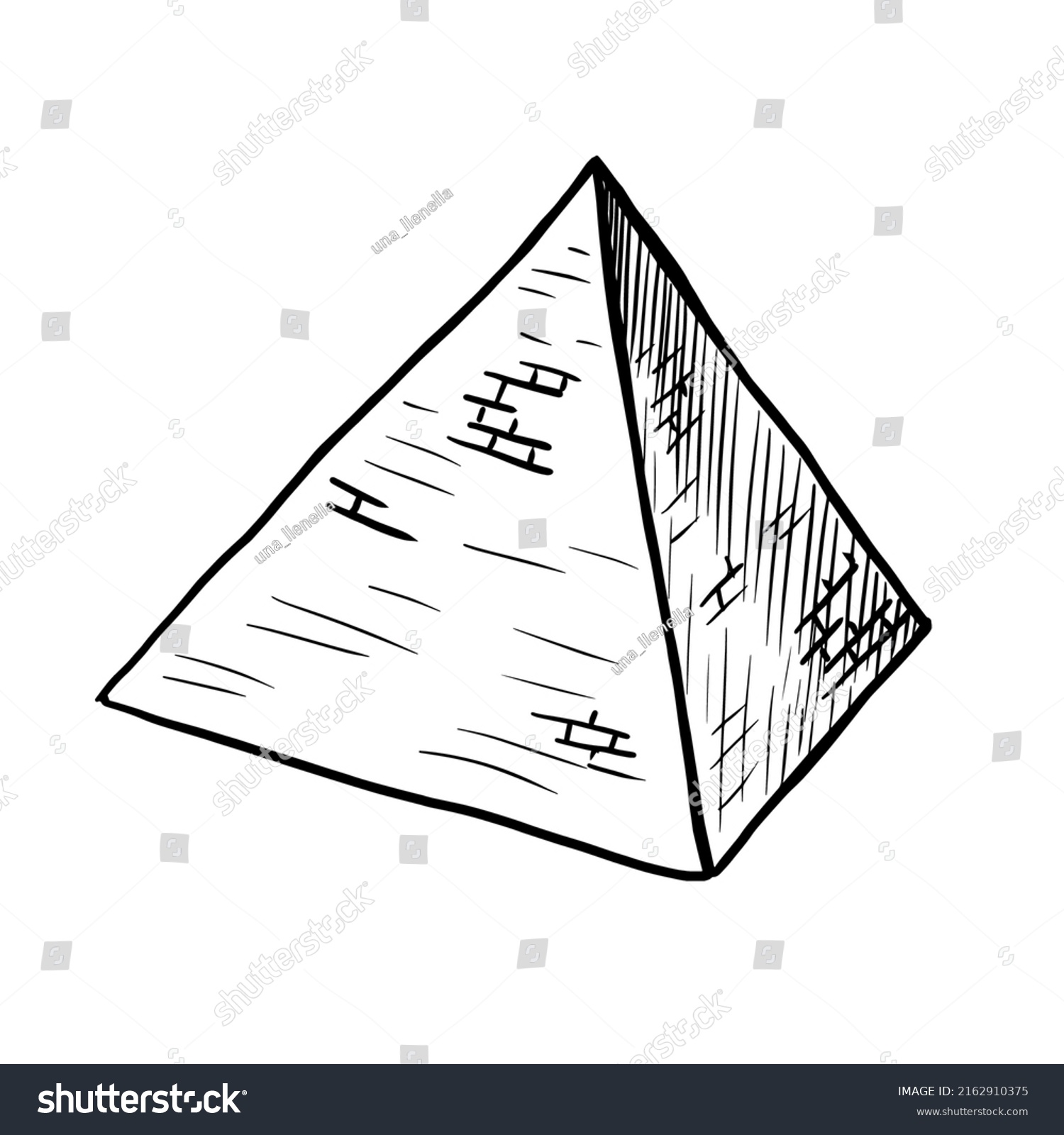 Pyramid Vector Illustration On White Background Stock Vector (Royalty ...