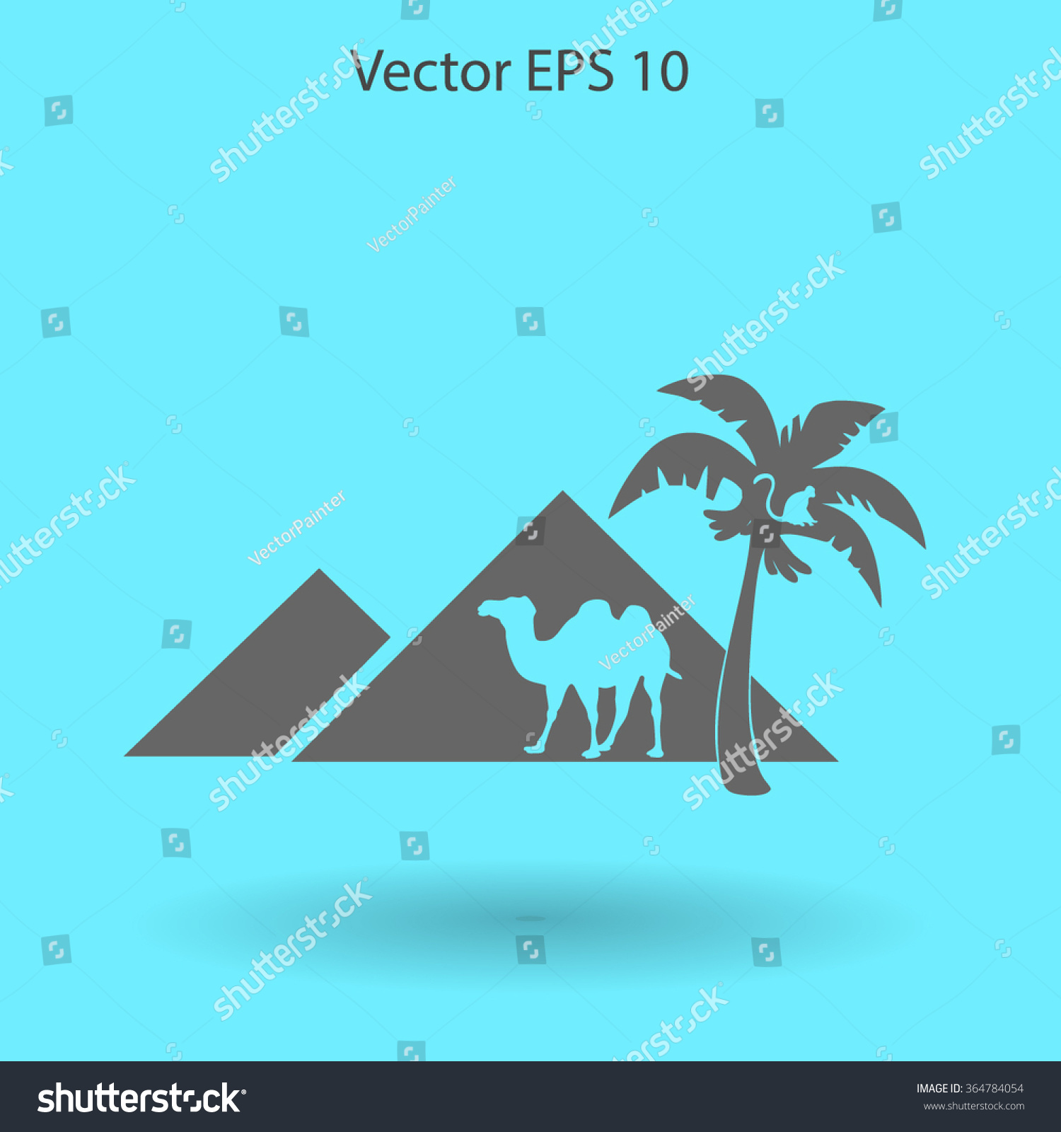 Pyramids Vector Illustration: vector de stock (libre de regalías ...