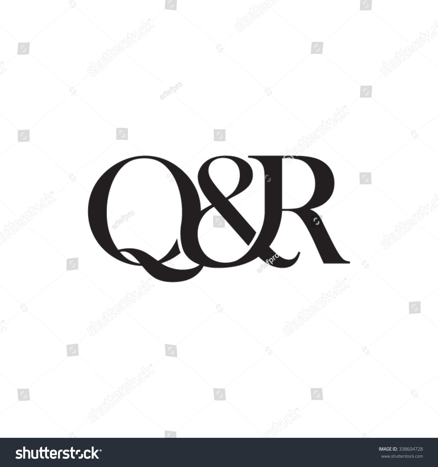 Vektor Stok Qr Initial Logo Ampersand Monogram Logo Tanpa Royalti 338604728 Shutterstock 0463