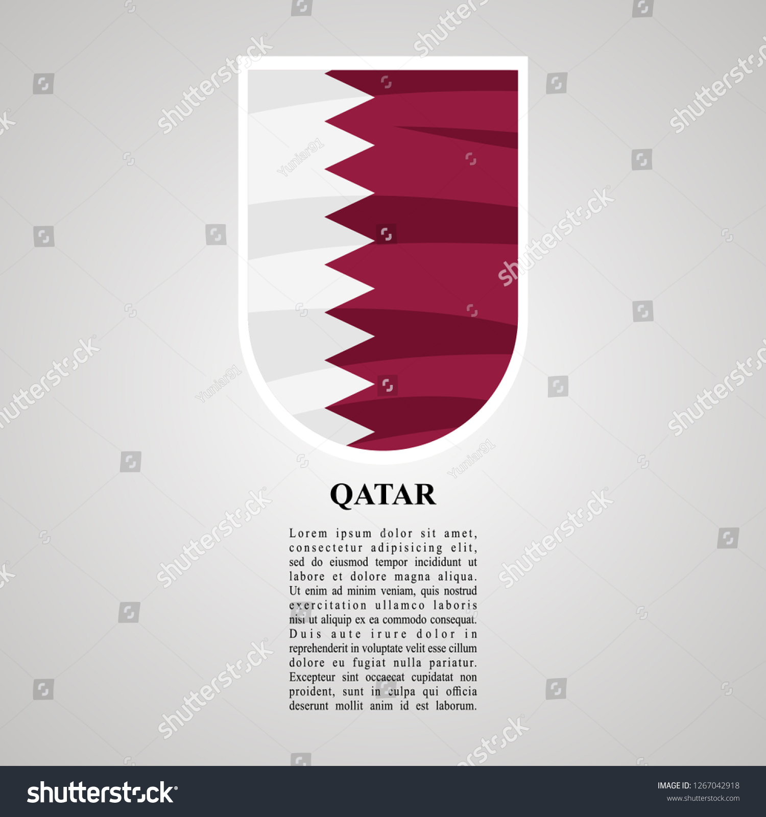 Qatar National Flag Flat Vector Illustration Stock Vector Royalty Free 1267042918 Shutterstock 