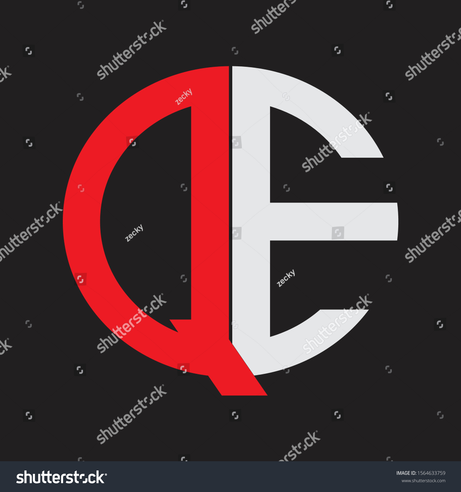 Qe Initial Logo Design Monogram Isolated Stock Vector (Royalty Free ...