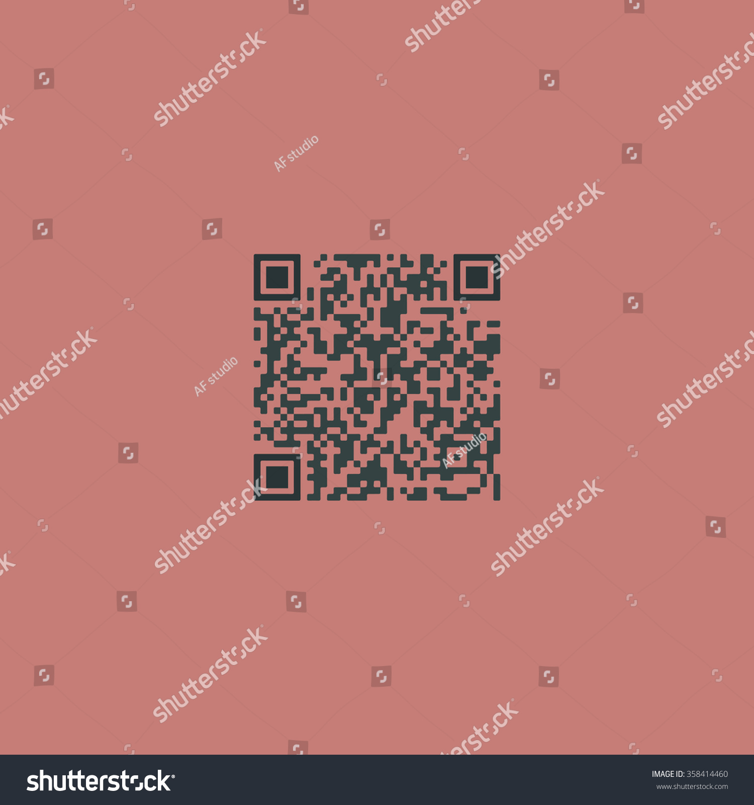 Qr Code Retro Dim Color Vector Stock Vector (Royalty Free) 358414460