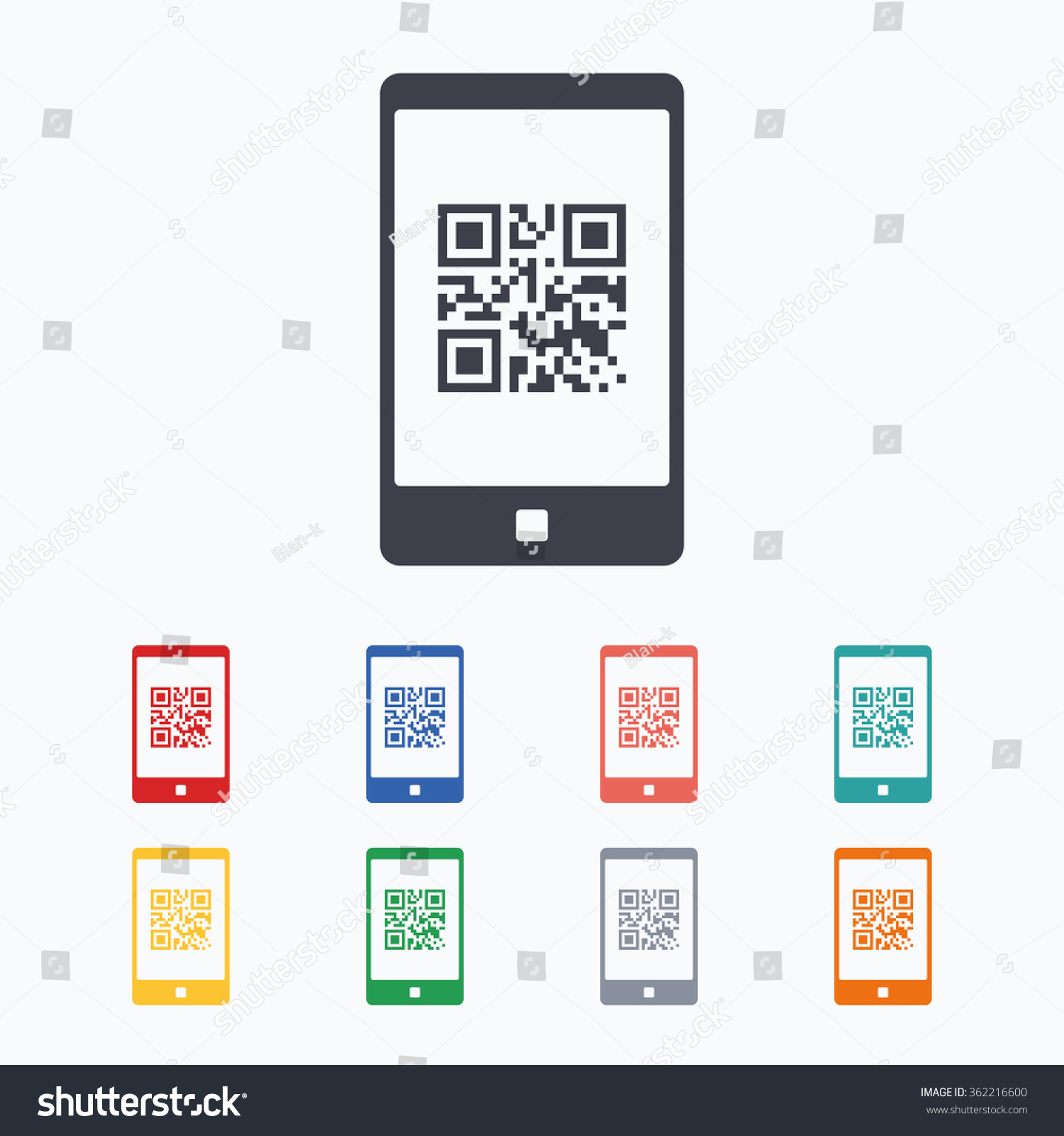 Qr Code Sign Icon Scan Code Stock Vector Royalty Free