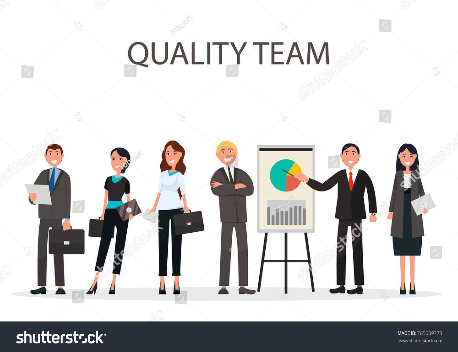 Quality Team Best Managers Diagram Chart Stock Vector Royalty Free