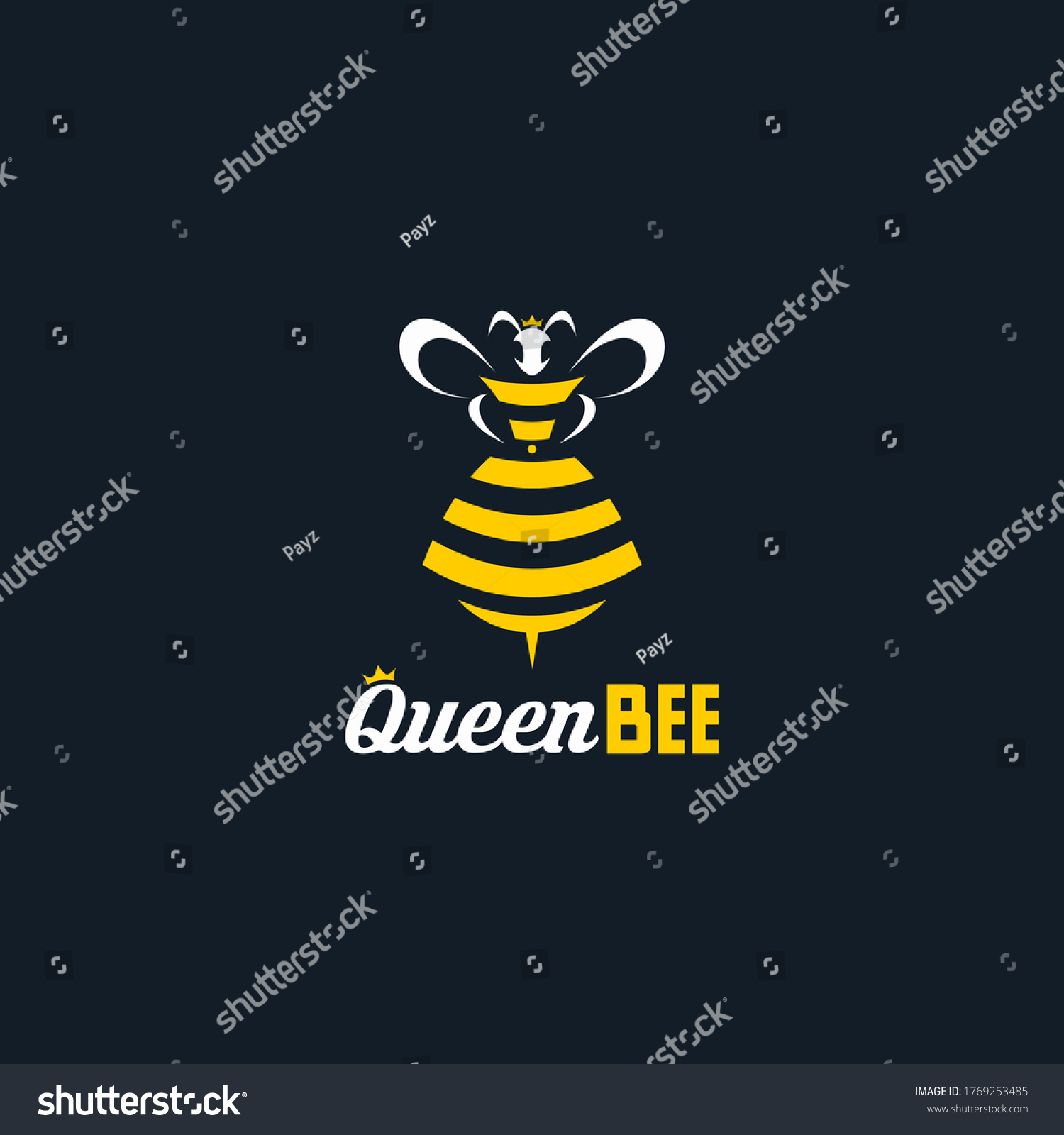 Queen Bee Logo Animal Abstract Stock Vector (Royalty Free) 1769253485